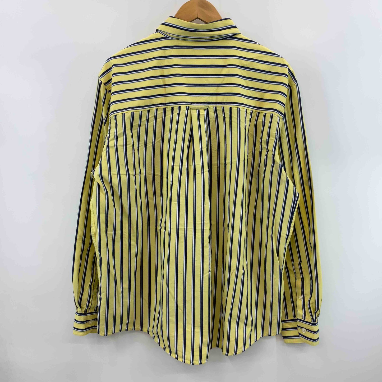 CHAPS RALPH LAUREN チャップスラルフローレン メンズ 長袖シャツ　ボタンダウン　ストライプ　ロゴ刺繍　イエロー