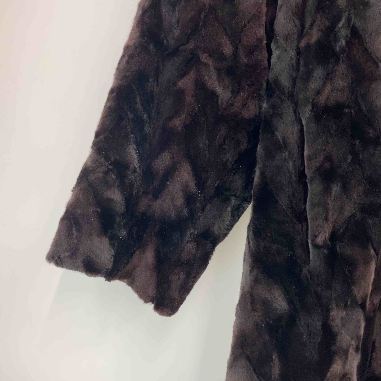 アイクリスタリー ICRISTALLI 毛皮コート　レディース 　焦げ茶　イタリア製　サイズフリー　毛皮/ファーコート