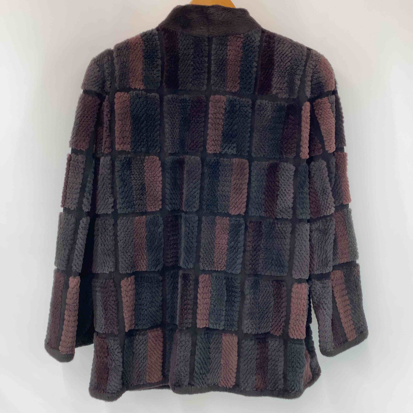 レディース ファージャケット 毛皮ハーフコート ブラウン