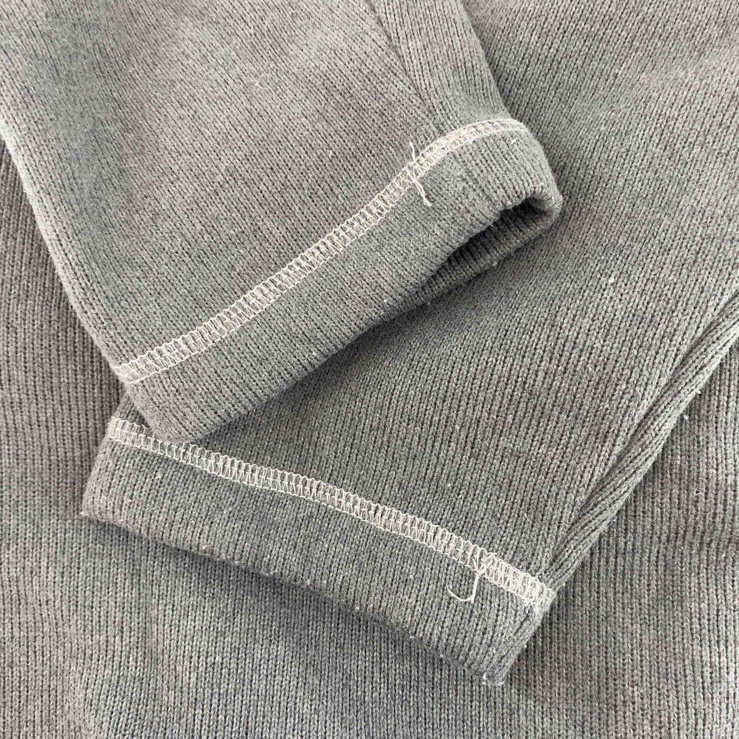 G.H.BASS&CO ジーエイチバス メンズ カットソー長袖 ハイネック ハーフボタン チャコール