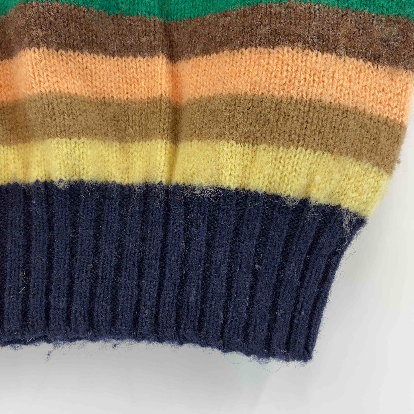 Shetlander シェットランダー レディース ベスト/ジレ ニットベスト ボーダー柄 re