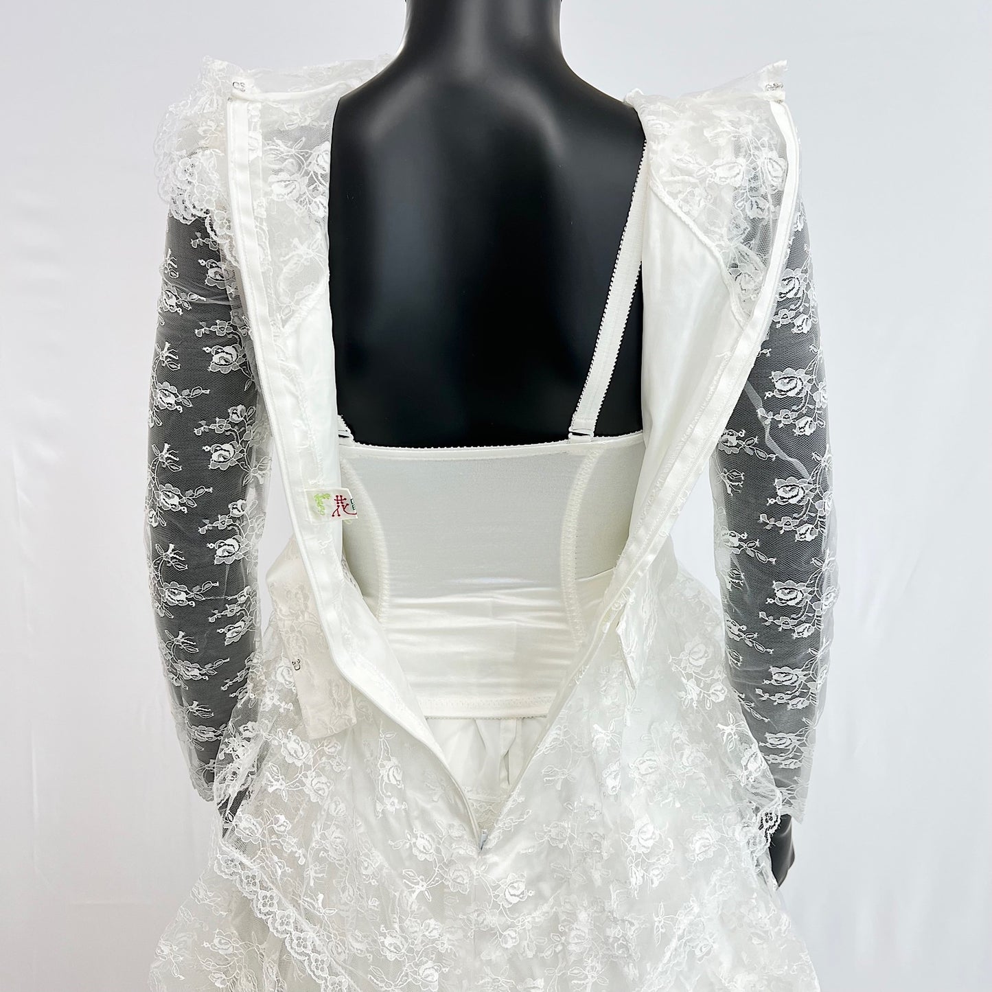 花 dress black レディース ウェディングドレス　チュールドレス　パリエ付き　ビスチェ・ペチコート付き　白