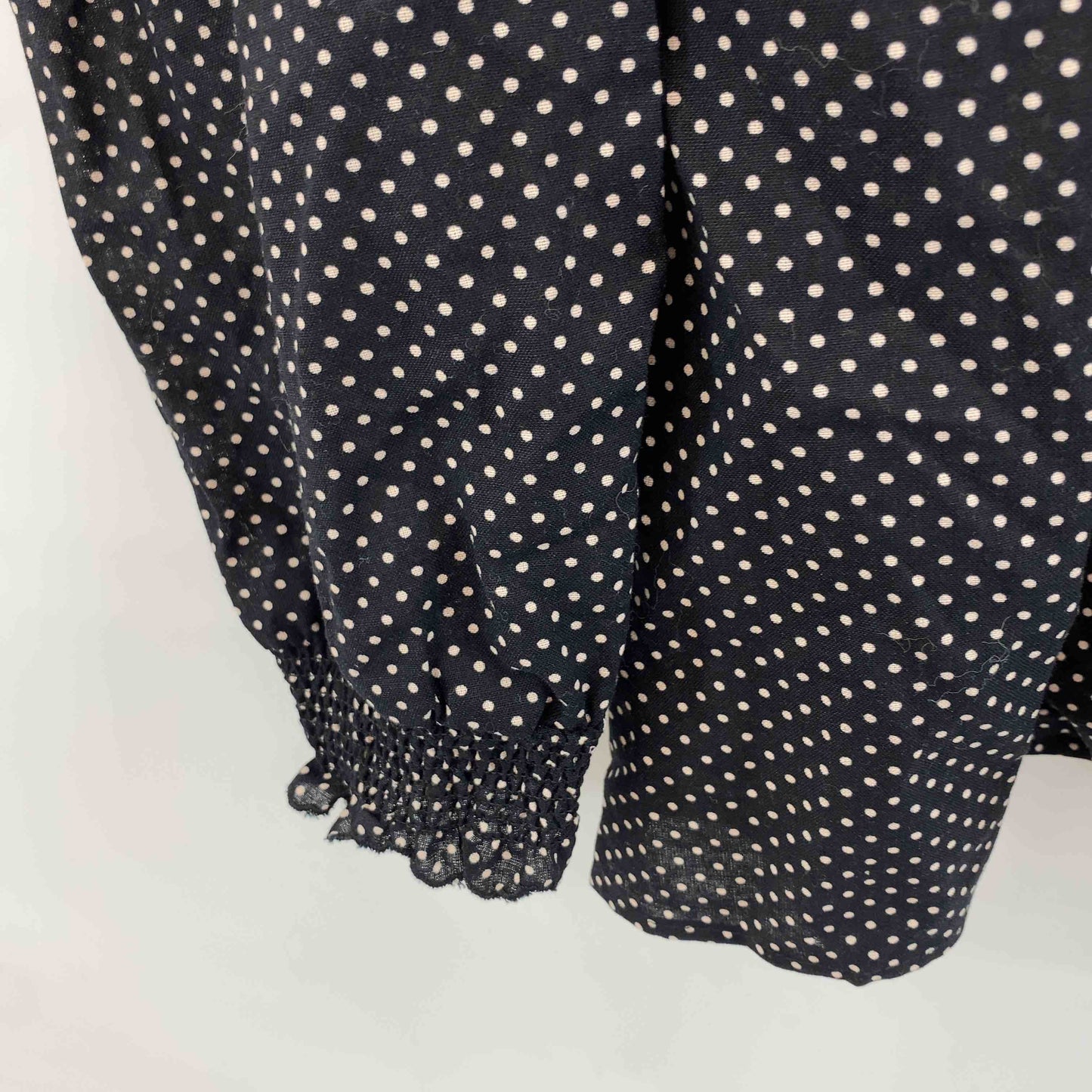 Samansa Mos2(SM2) サマンサモスモス ブラック 水玉 ドット柄  レディース 長袖シャツ/ブラウス