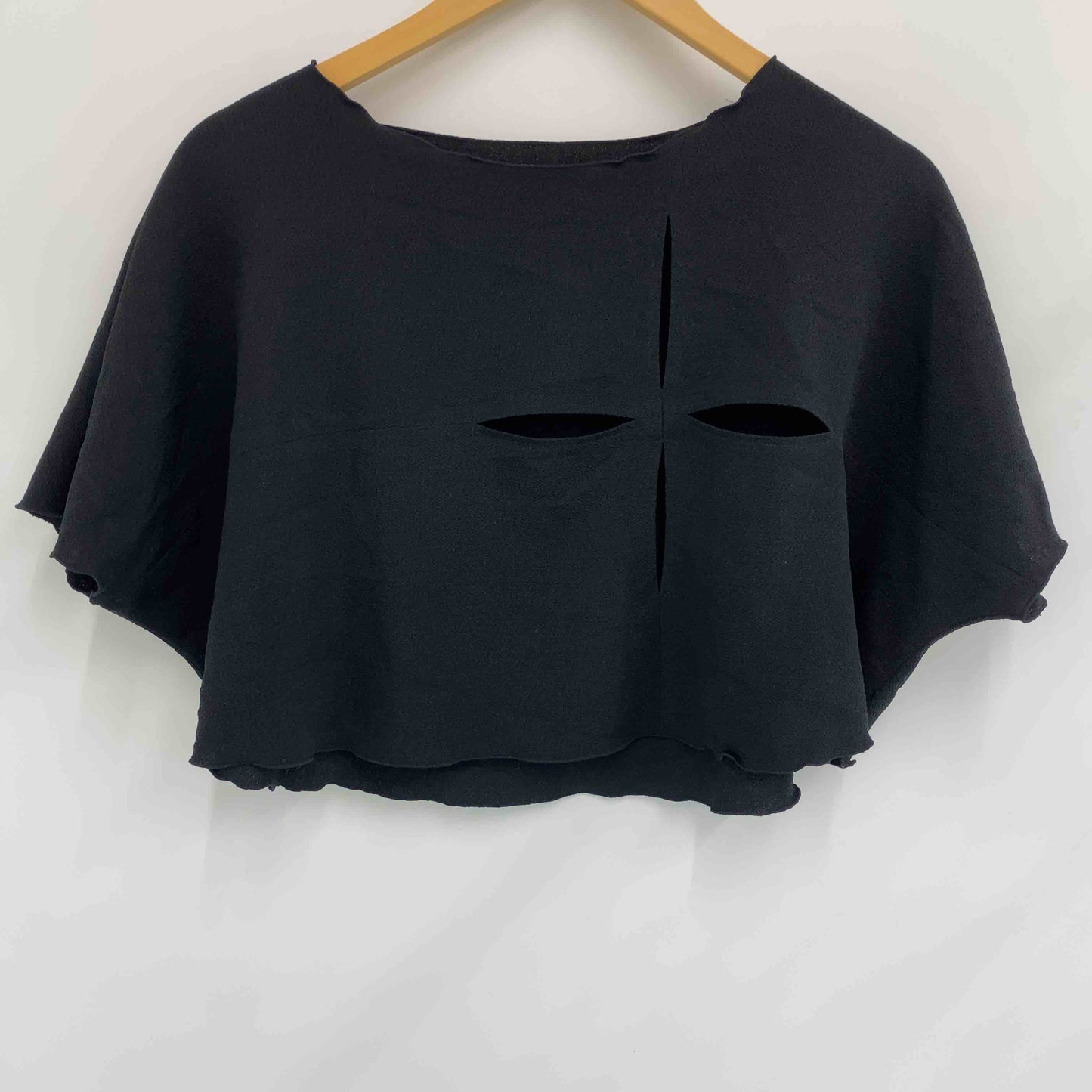 詩仙堂 レディース 半袖シャツ/ブラウス 黒 ポリエステル