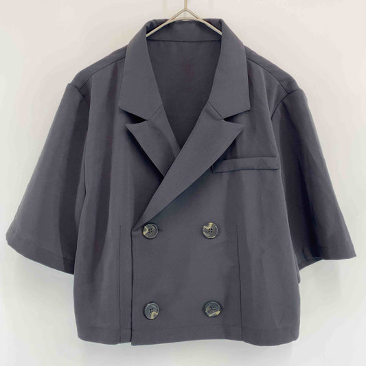 RIRIYANO 　ダークグレー　半袖　 レディース テーラードジャケット