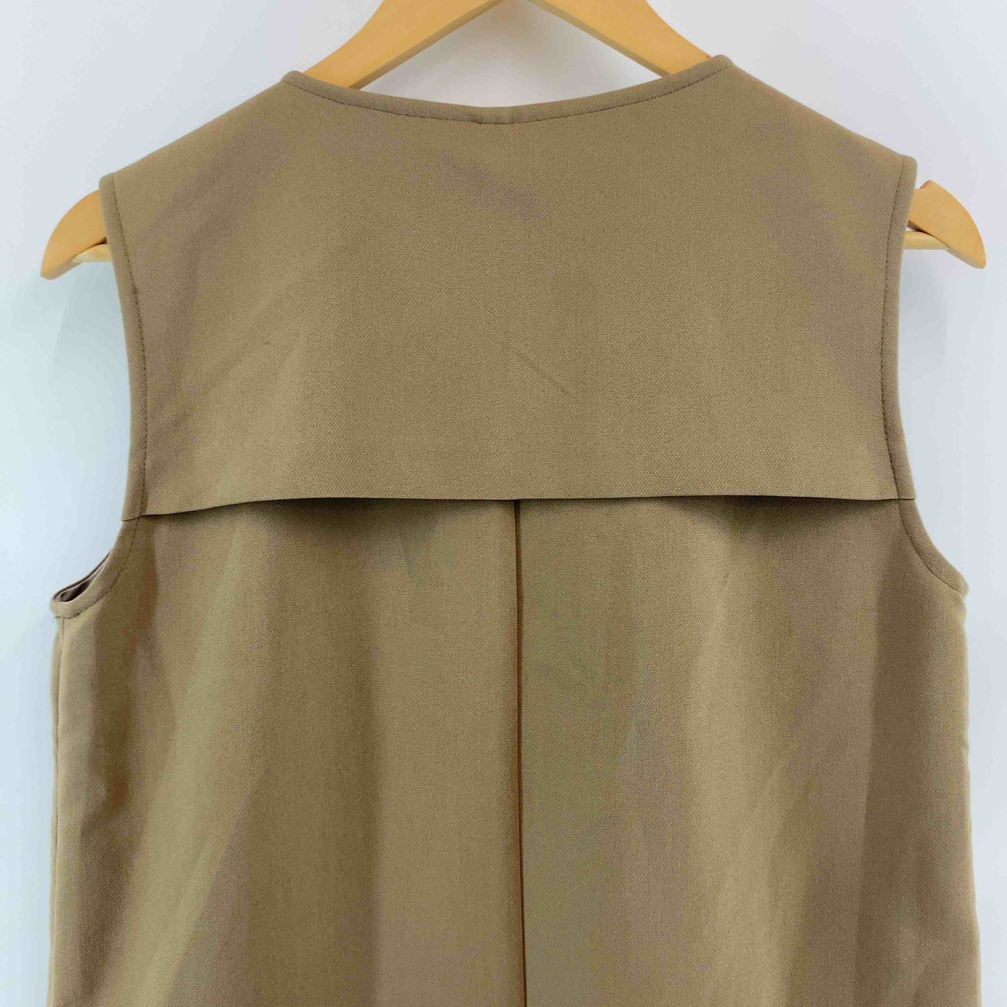 Re:EDIT  リエディ　ベージュ　キャメル　着丈長め　 レディース ベスト/ジレ