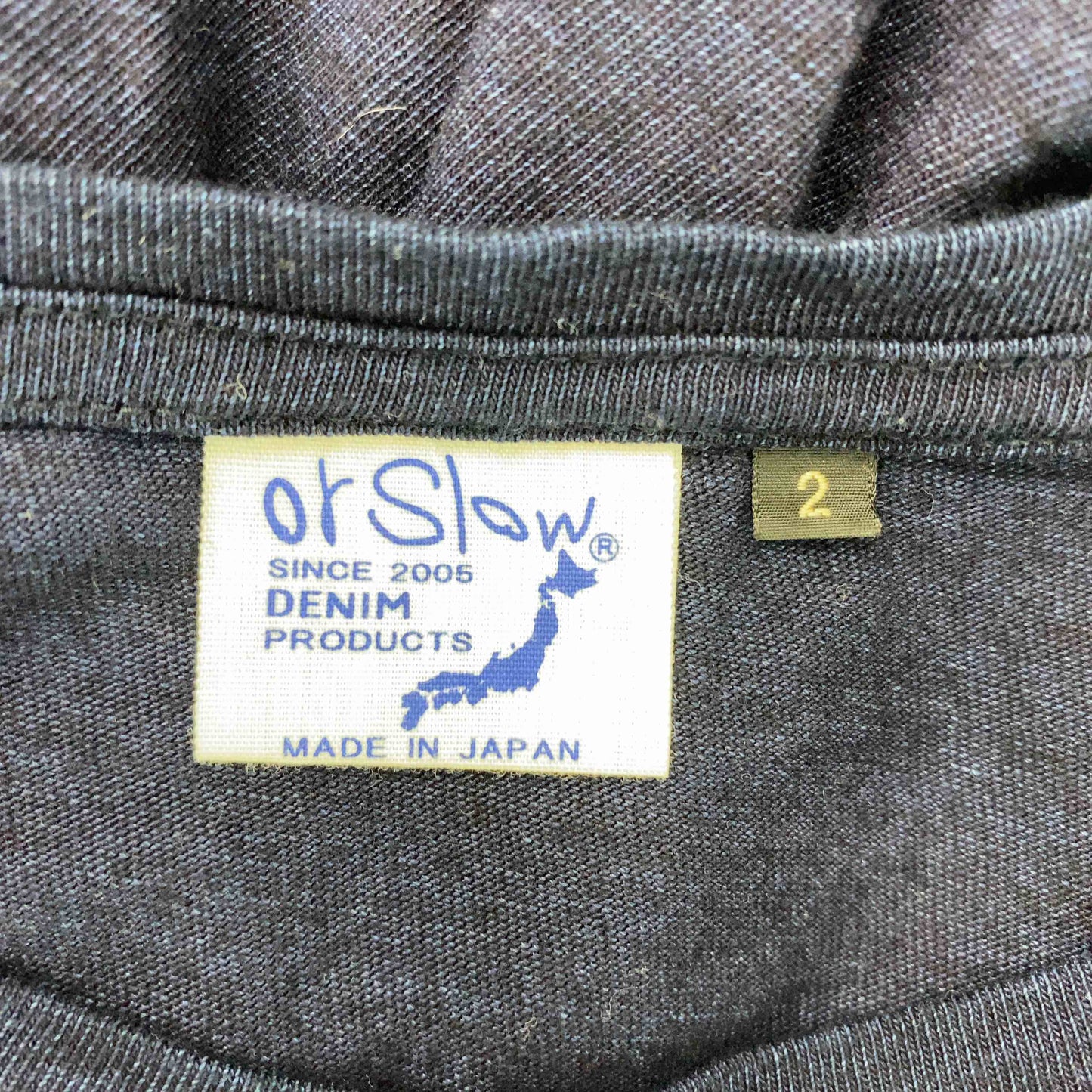 orSlow オアスロウ メンズ Tシャツ半袖 インディゴネイビー ラウンドネック