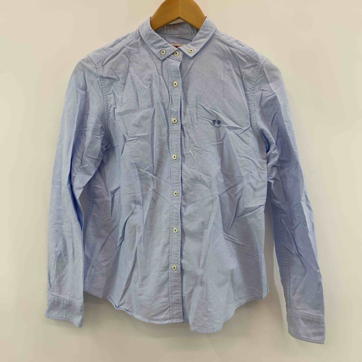 McGREGOR マクレガー レディース 長袖シャツ　ブラウス　ボタンダウン　刺繍　青