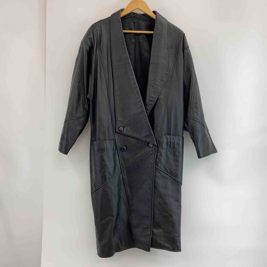 レディース レザーコート 黒 羊革