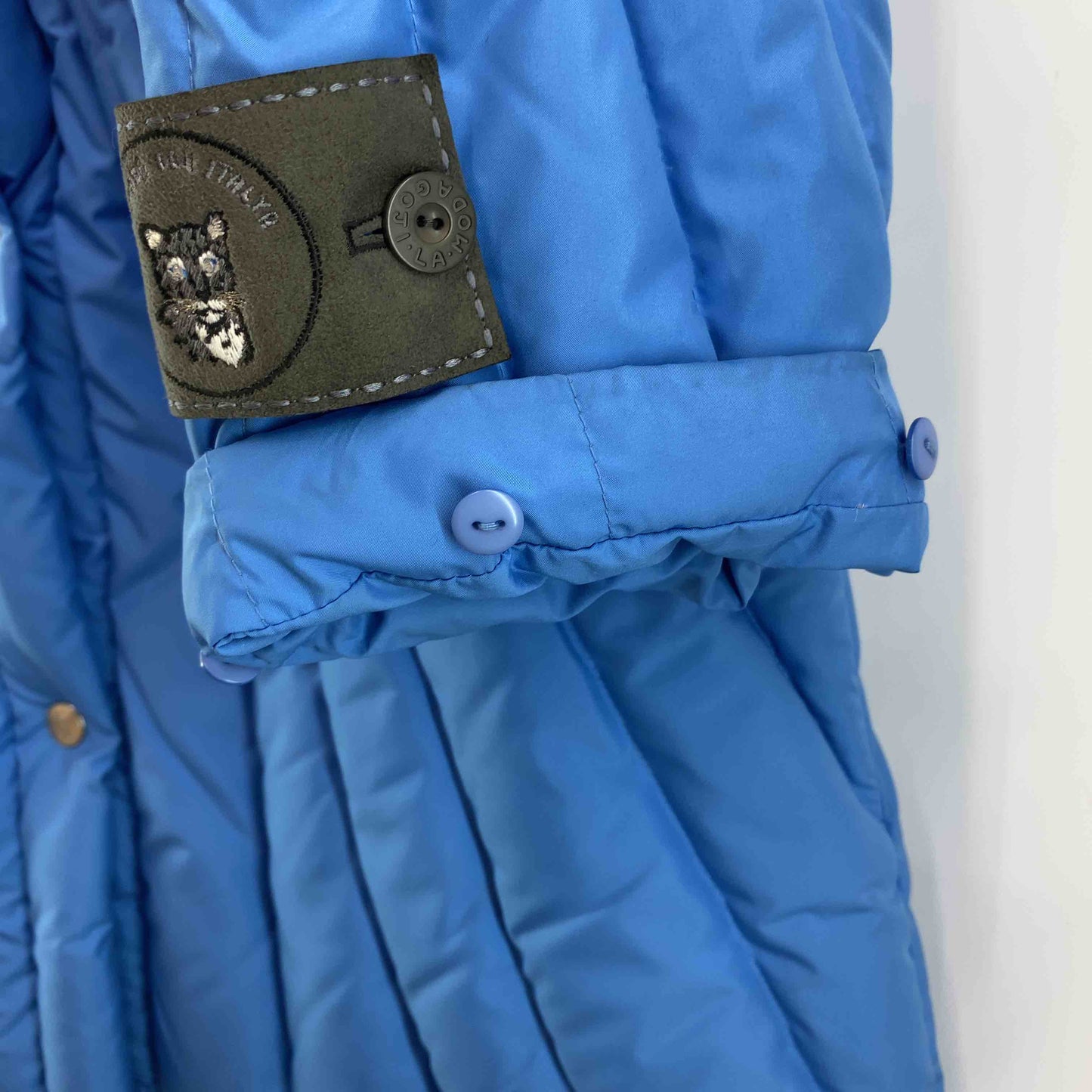 伊太利屋 イタリヤ レディース ダウンジャケット フェザー 水色 ライトブルー