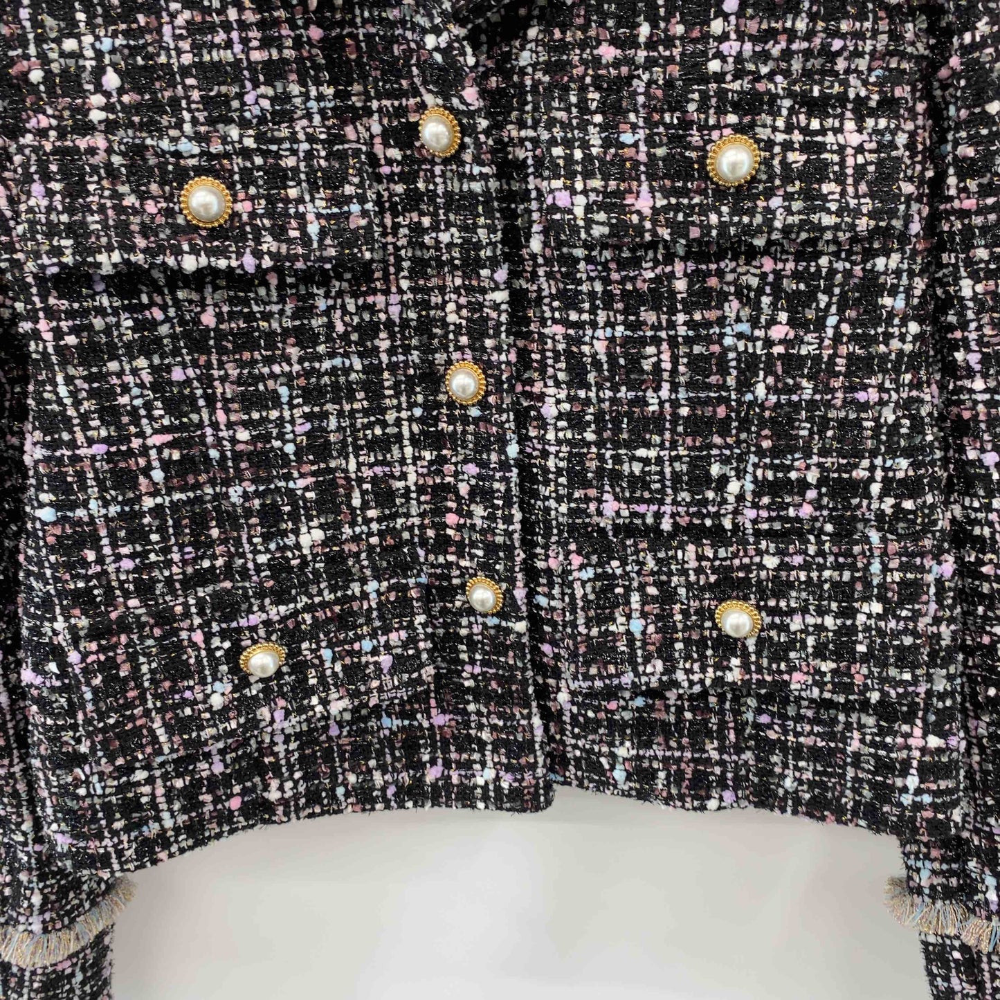 Rele Dahlia レレダリア ツイードジャケット パールボタン カラージャケット レディース ブルゾン