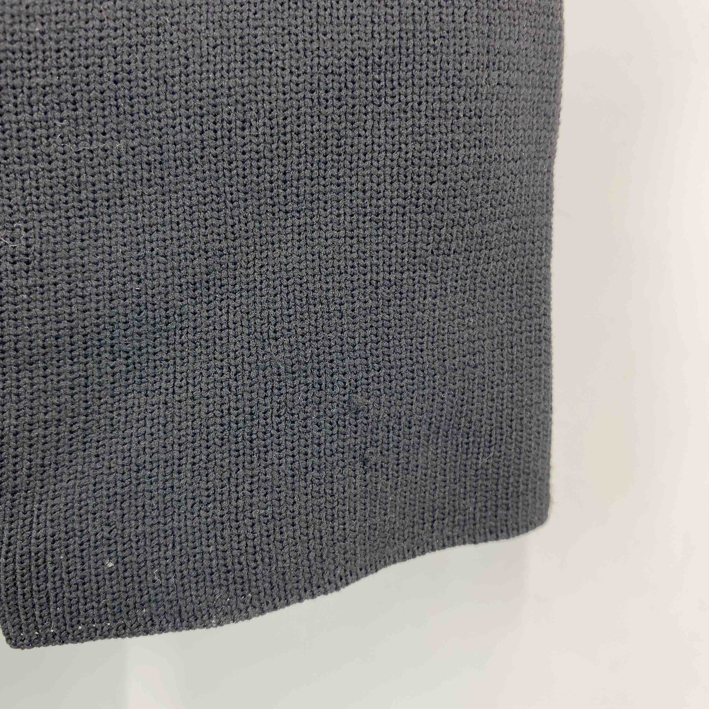 レディース カーディガン 黒 金ボタン クルーネック