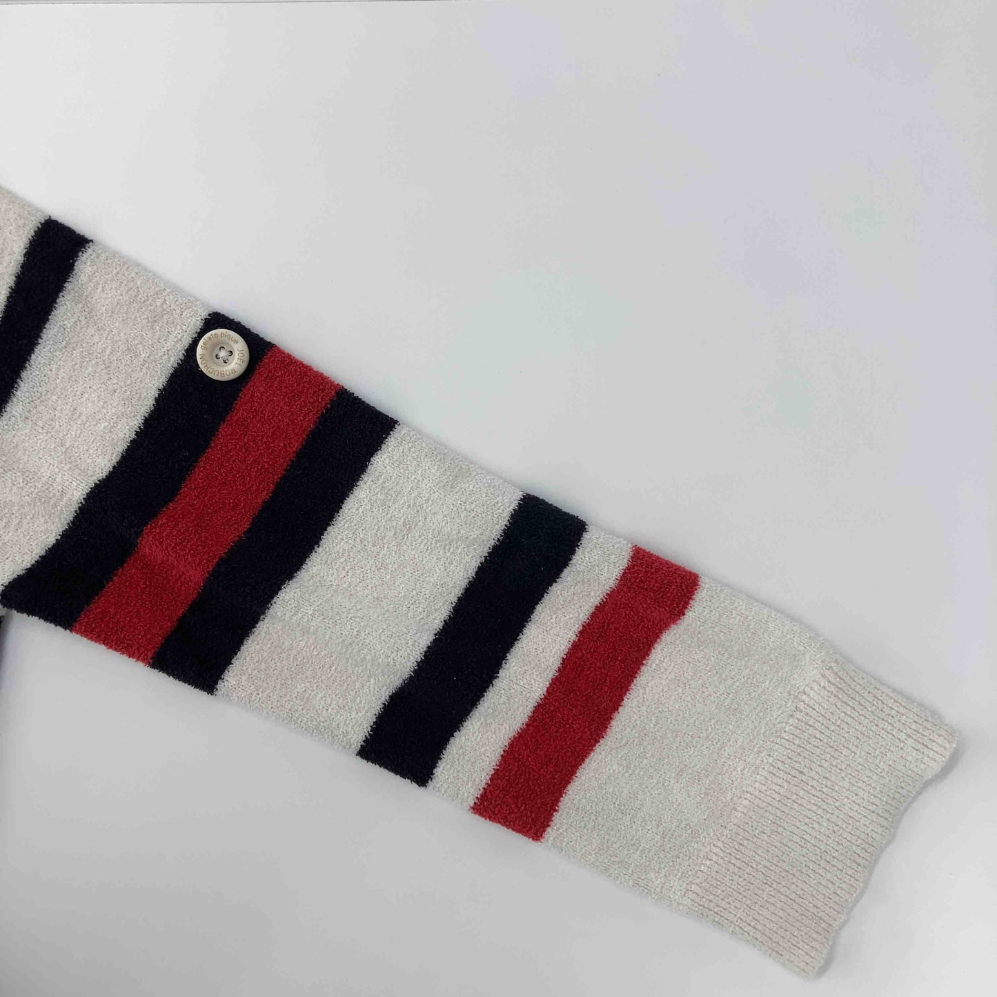 Joel Robuchon gelato pique ジョエルロブション ジェラートピケ レディース パーカー 白色 紺x赤ボーダー tk