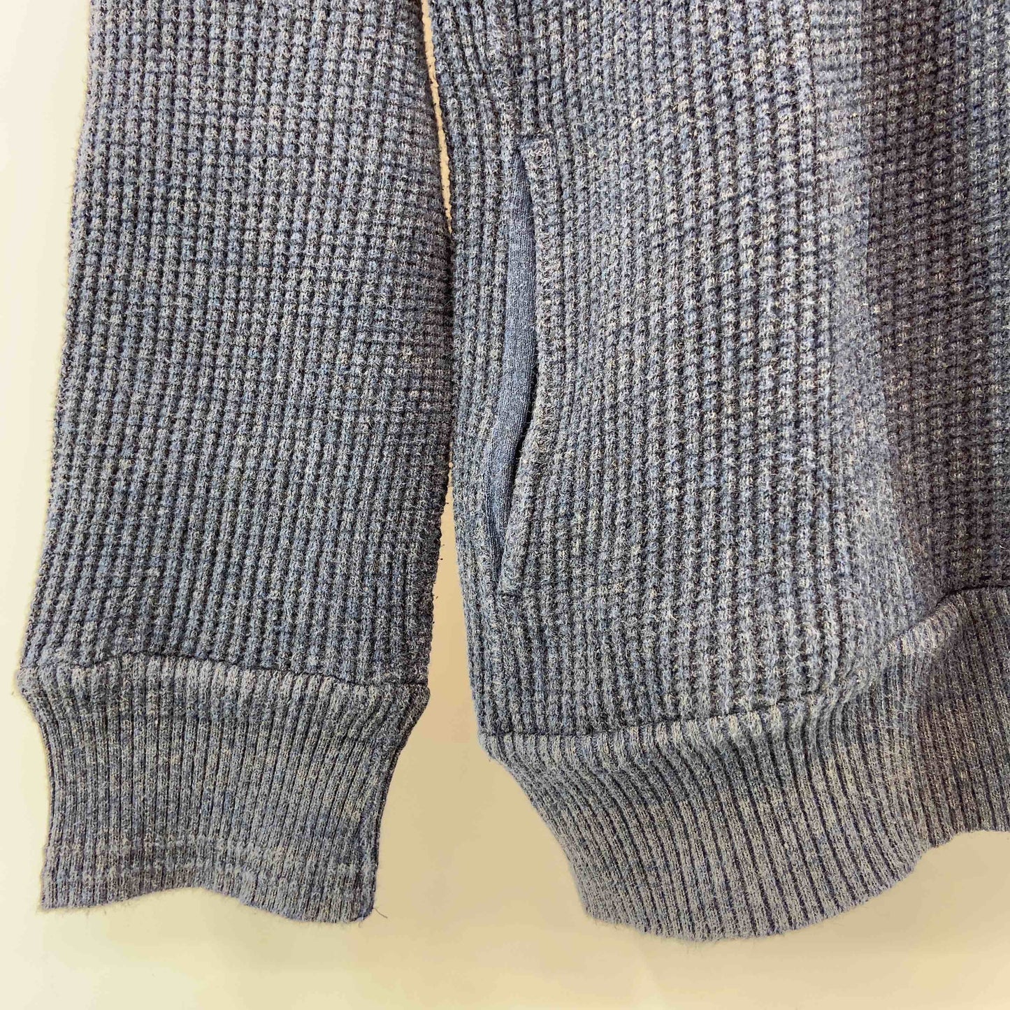 A VONTADE アボンタージ メンズ パーカー  サーマルパーカー ワッフル生地 ブルー