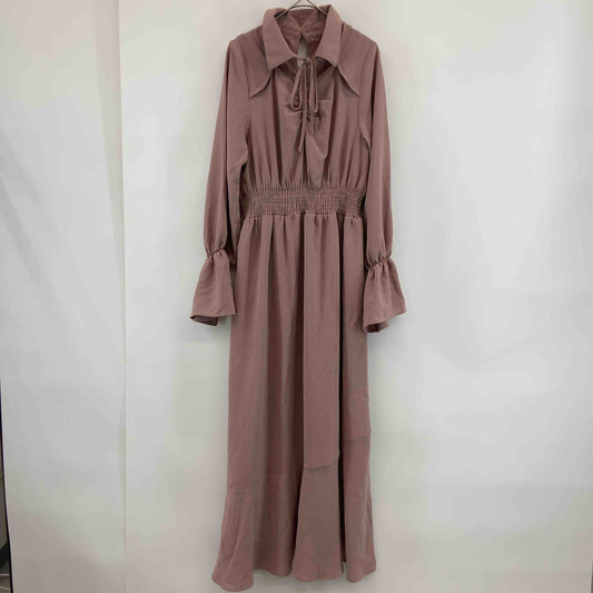 mily bilet ミウィビレット レディース 長袖ワンピース ロングワンピ ローズ ウエストシャーリング