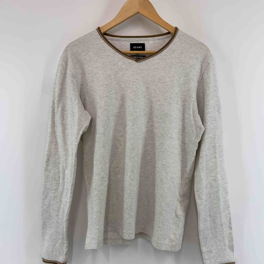 BEAMS ビームス メンズ ロングTシャツ（長袖）Vネック コットン