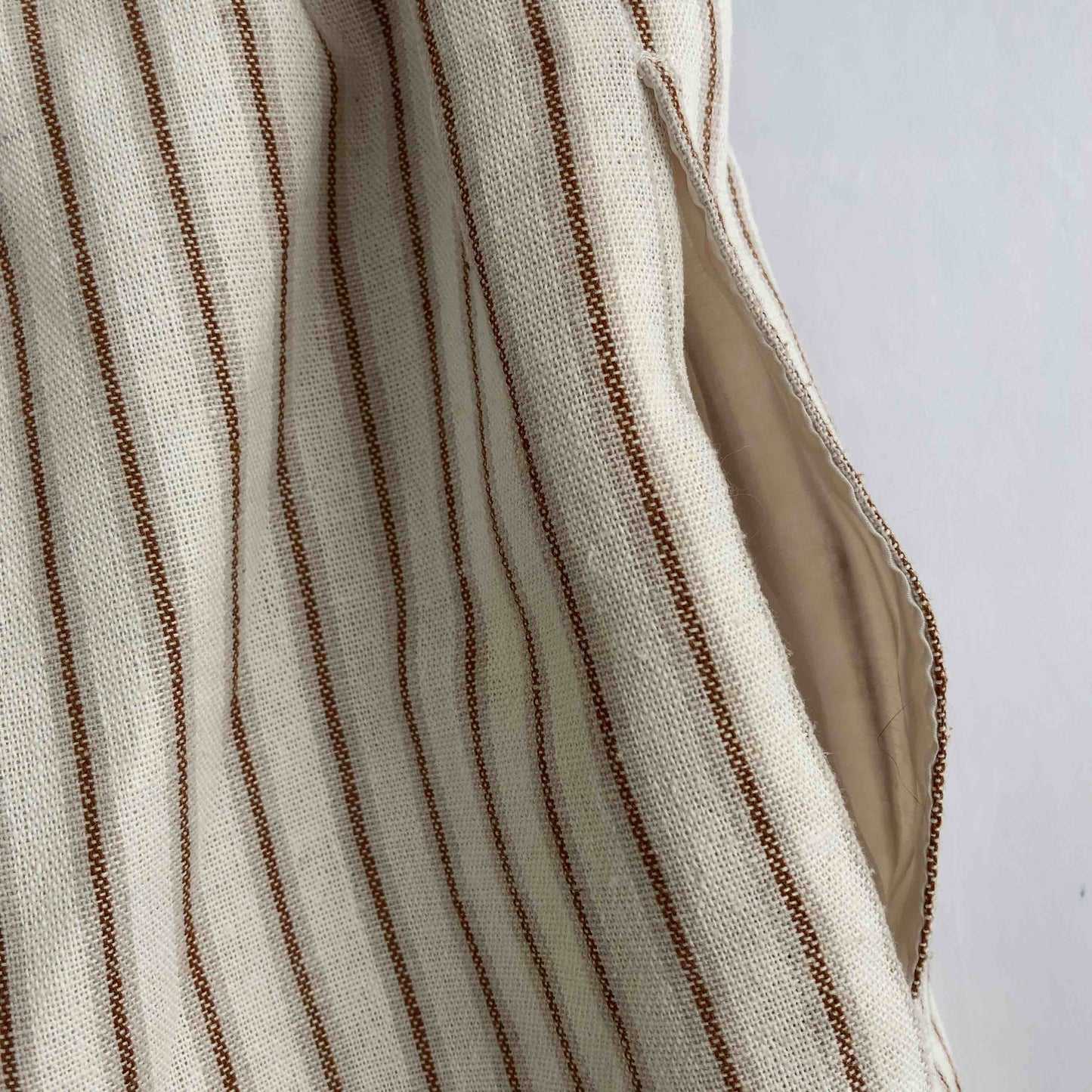 CLASSICAL ELF クラシカルエルフ  レディース ショートパンツ 白 茶 ストライプ tk