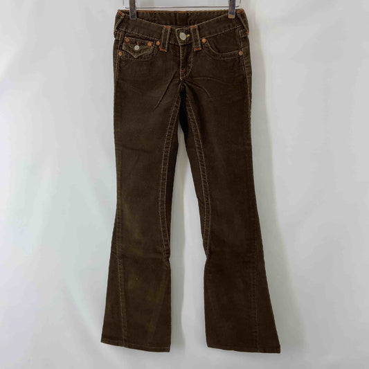 TRUE RELIGION トゥルーレリジョン レディース カジュアルパンツ コーデュロイ アメリカ製 ブラウン