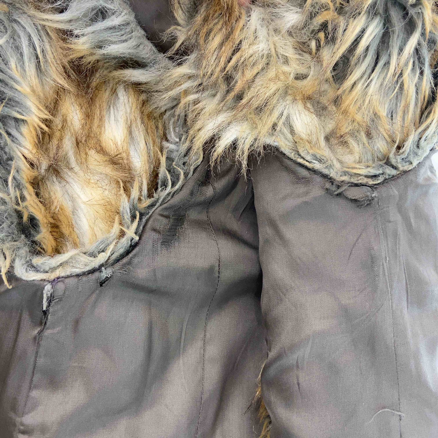 RALPH LAUREN ラルフローレン レディース フェイクファーベスト ジャケット ブラウン