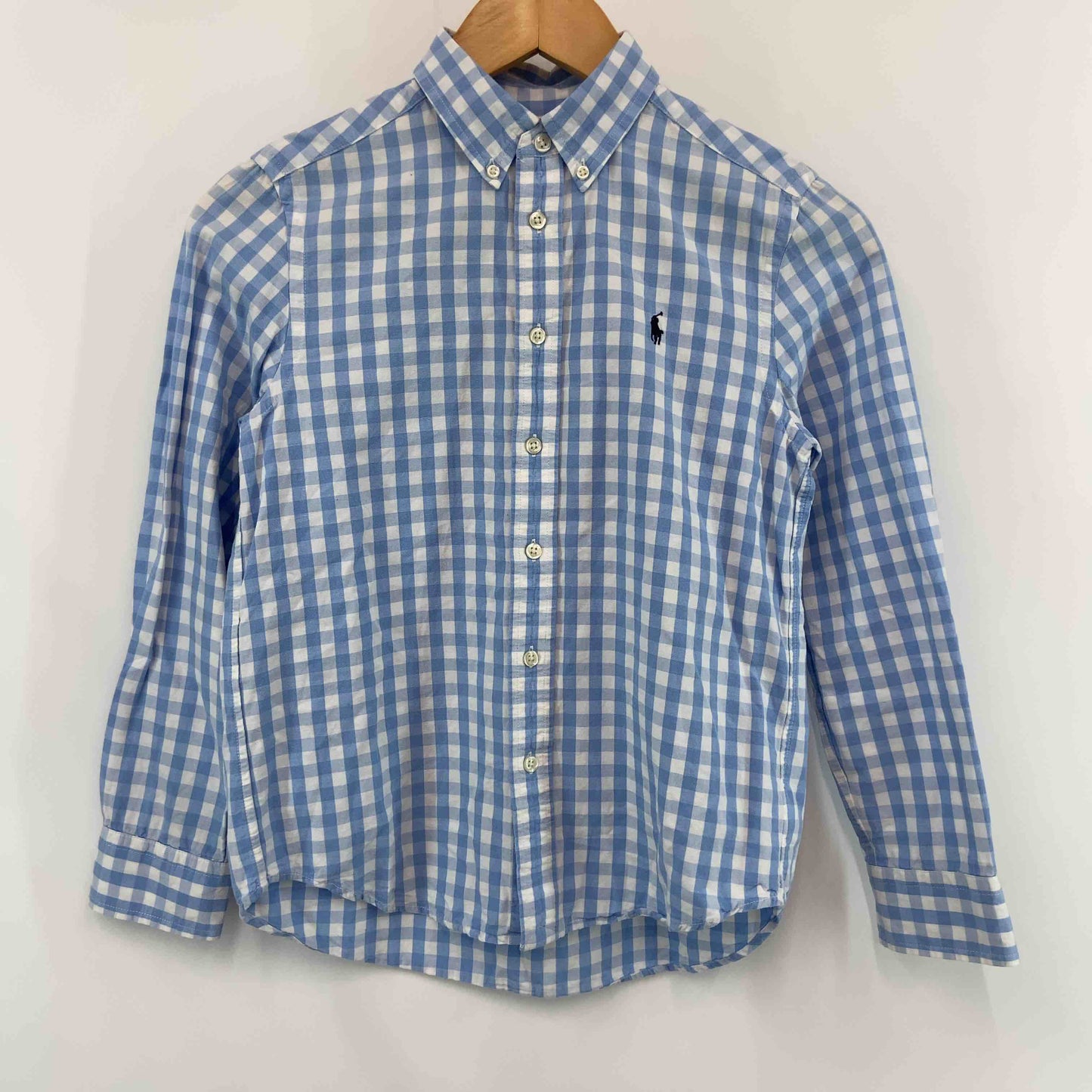 RALPH LAUREN ラルフローレン レディース ボタンダウン 長袖シャツ/ブラウス チェック柄 青