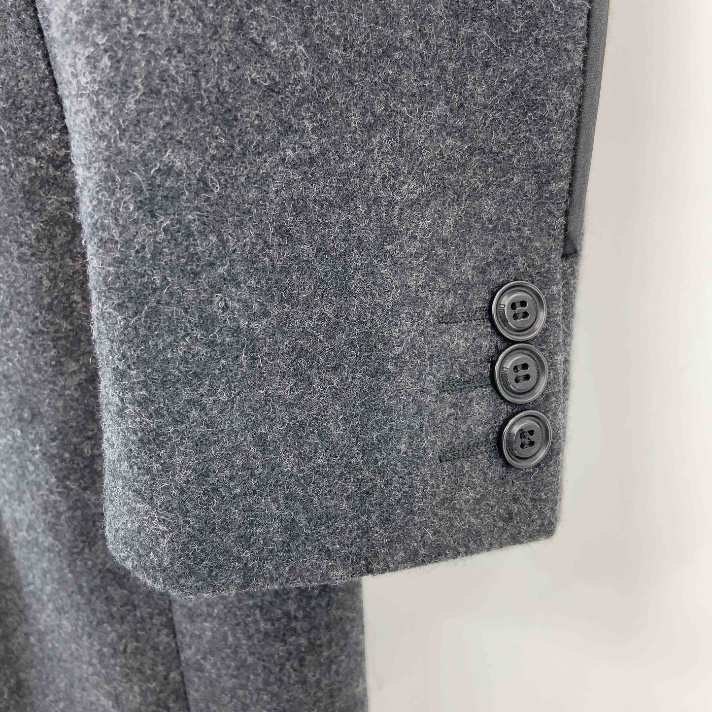 DIESEL ディーゼル メンズ チェスターコート ウール混 グレー