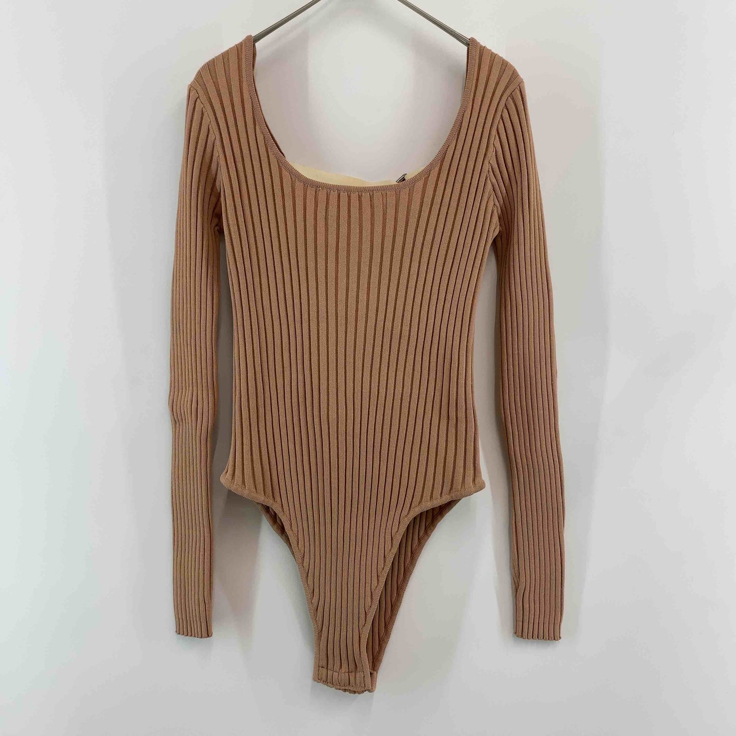 LEINWANDE　ラインヴァンド　リブニット　ボディースーツ　サイズフリー レディース ニット/セーター