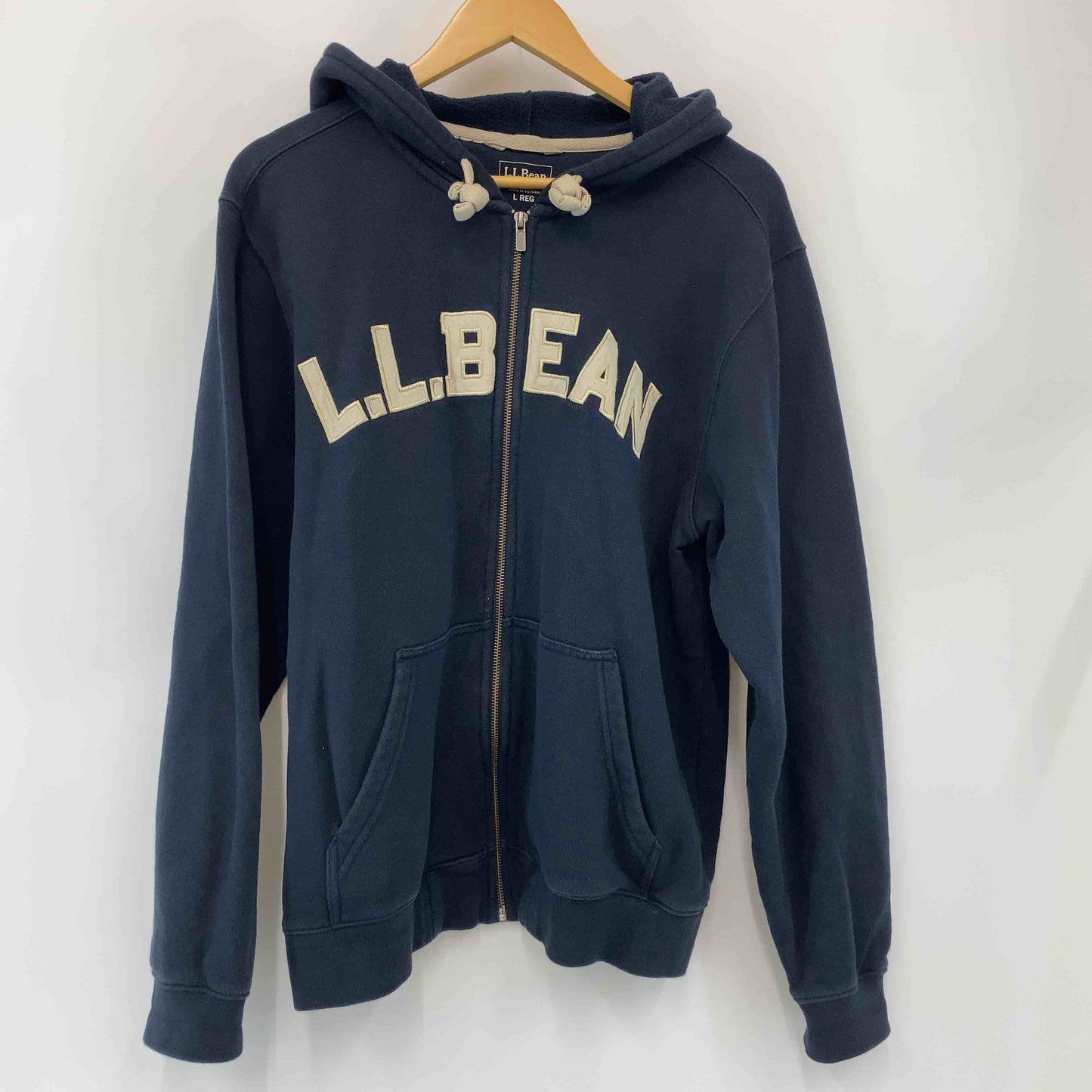 L.L.Bean エルエルビーン メンズ パーカー　ロゴ刺繍　裏起毛　ネイビー