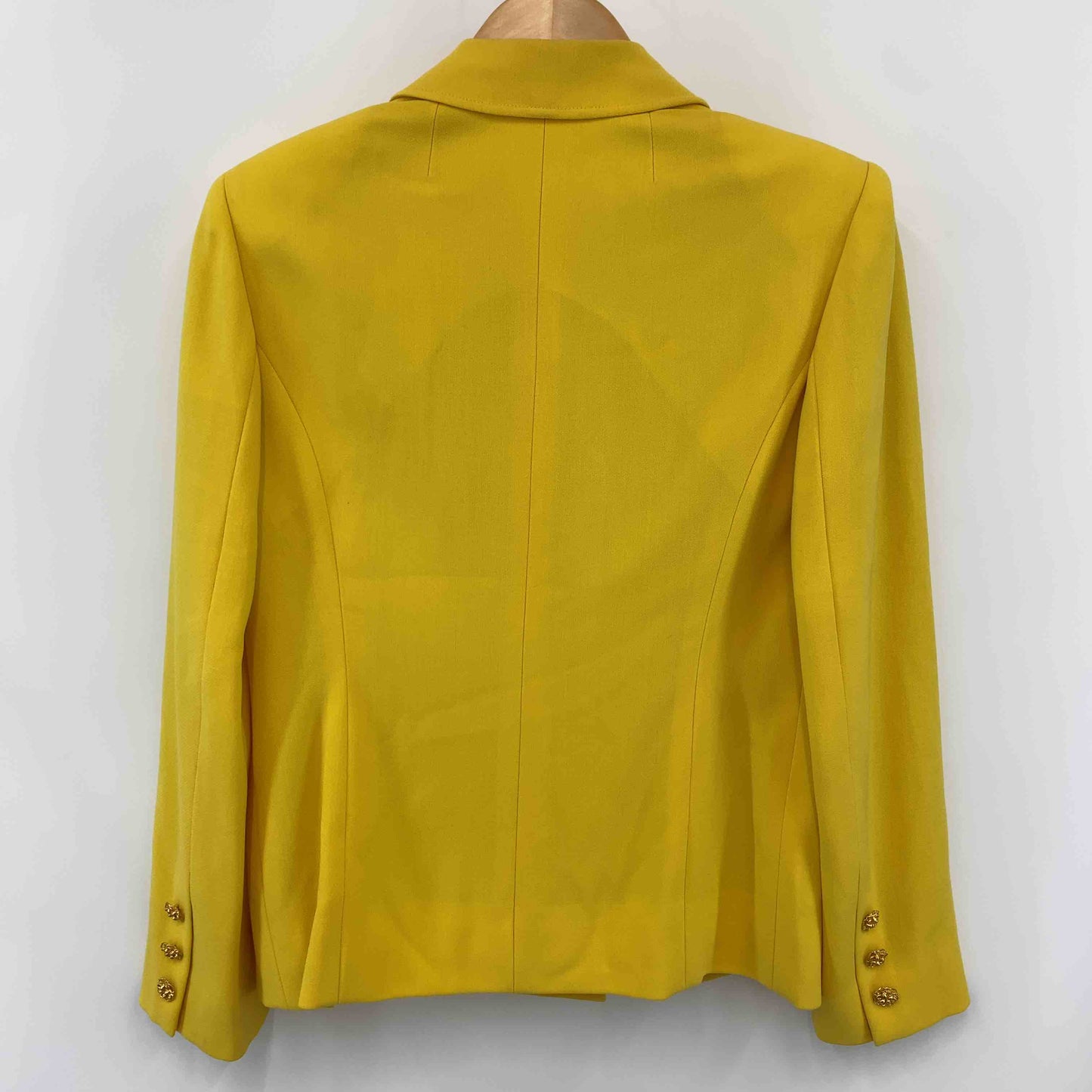 木田 ヴィンテージ  レディース テーラードジャケット スカートスーツ上下 セットアップ 黄色 イエロー カラースーツ