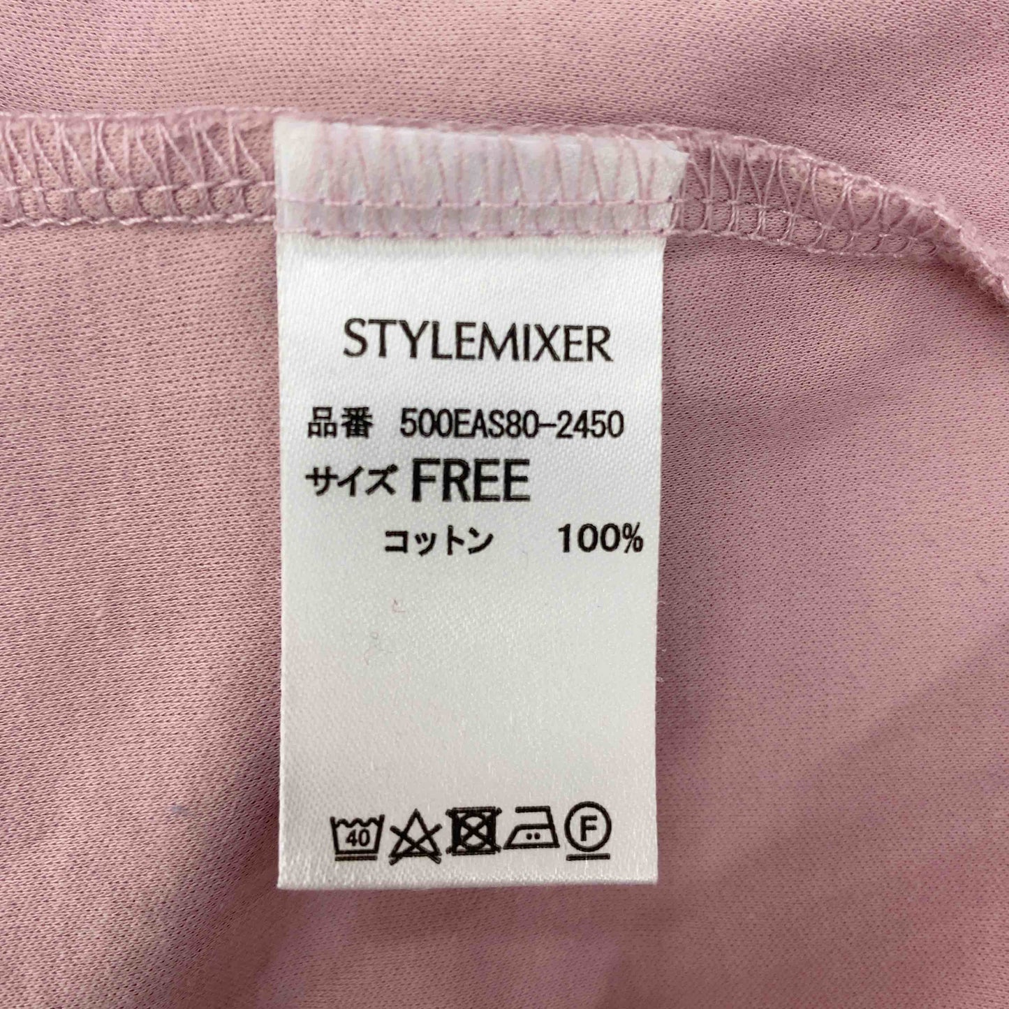 STYLEMIXER スタイルミキサー レディース Tシャツ（袖なし）ピンク tk