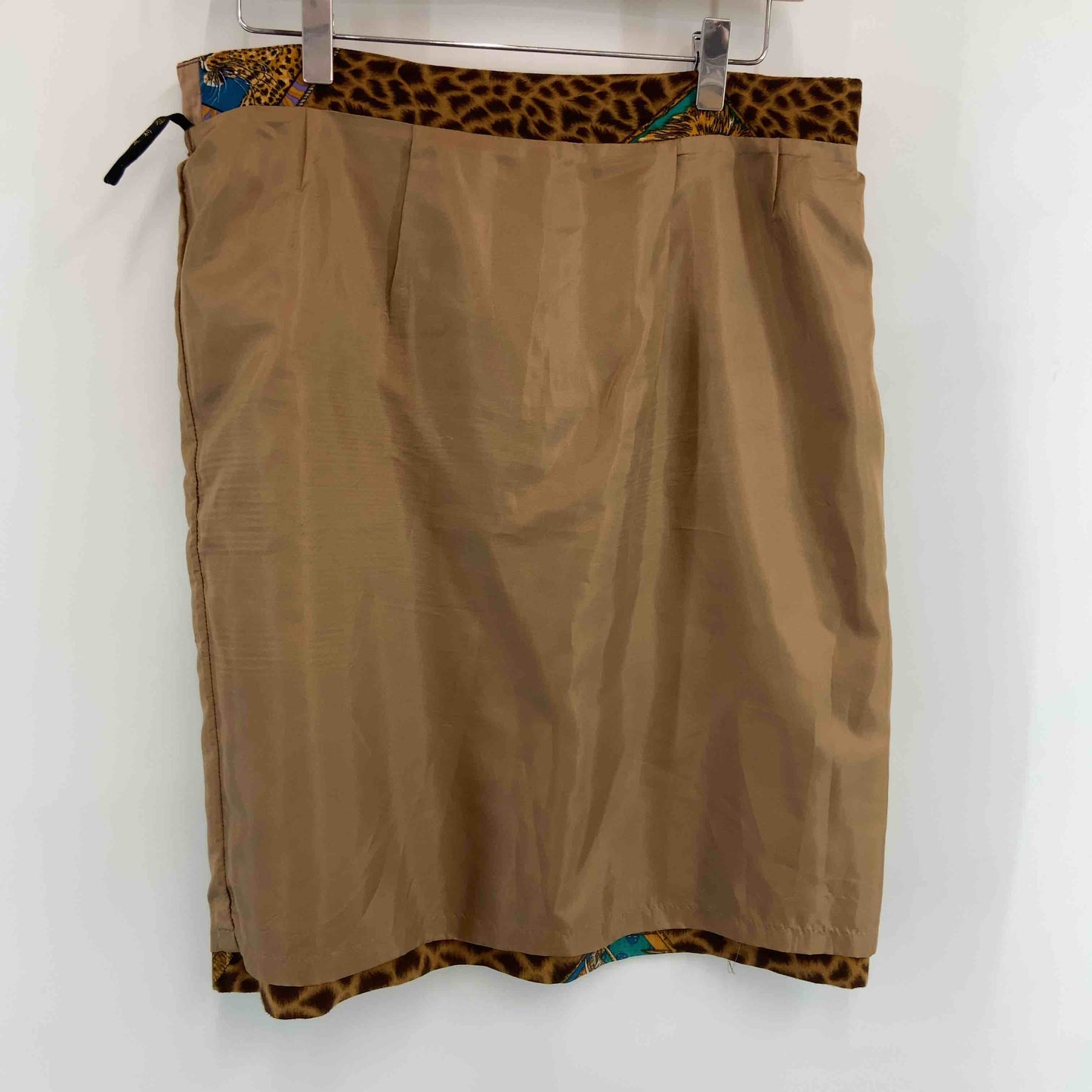伊太利屋 イタリヤ レディース ひざ丈スカート アニマル柄 ブラウン系