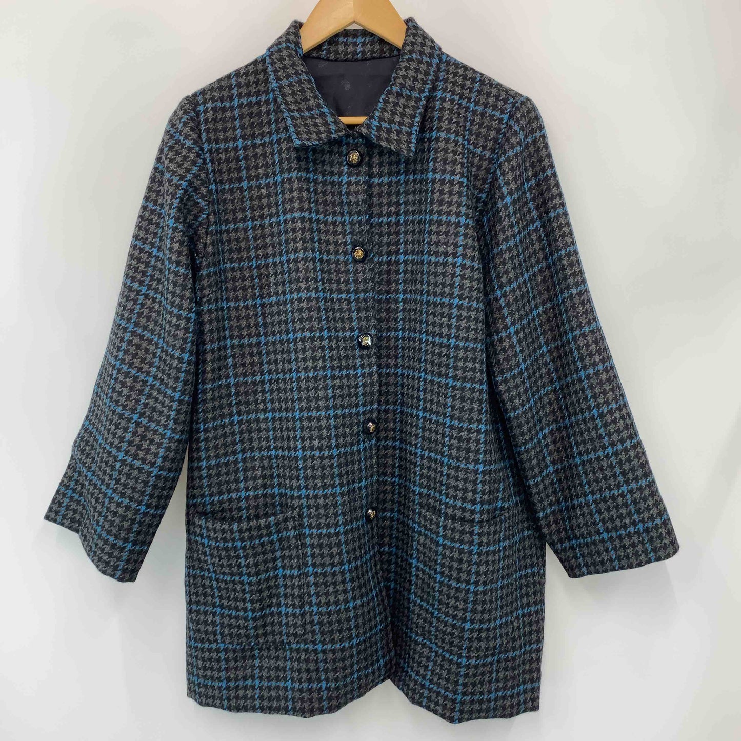 レディース テーラードジャケット 千鳥格子 グレー系