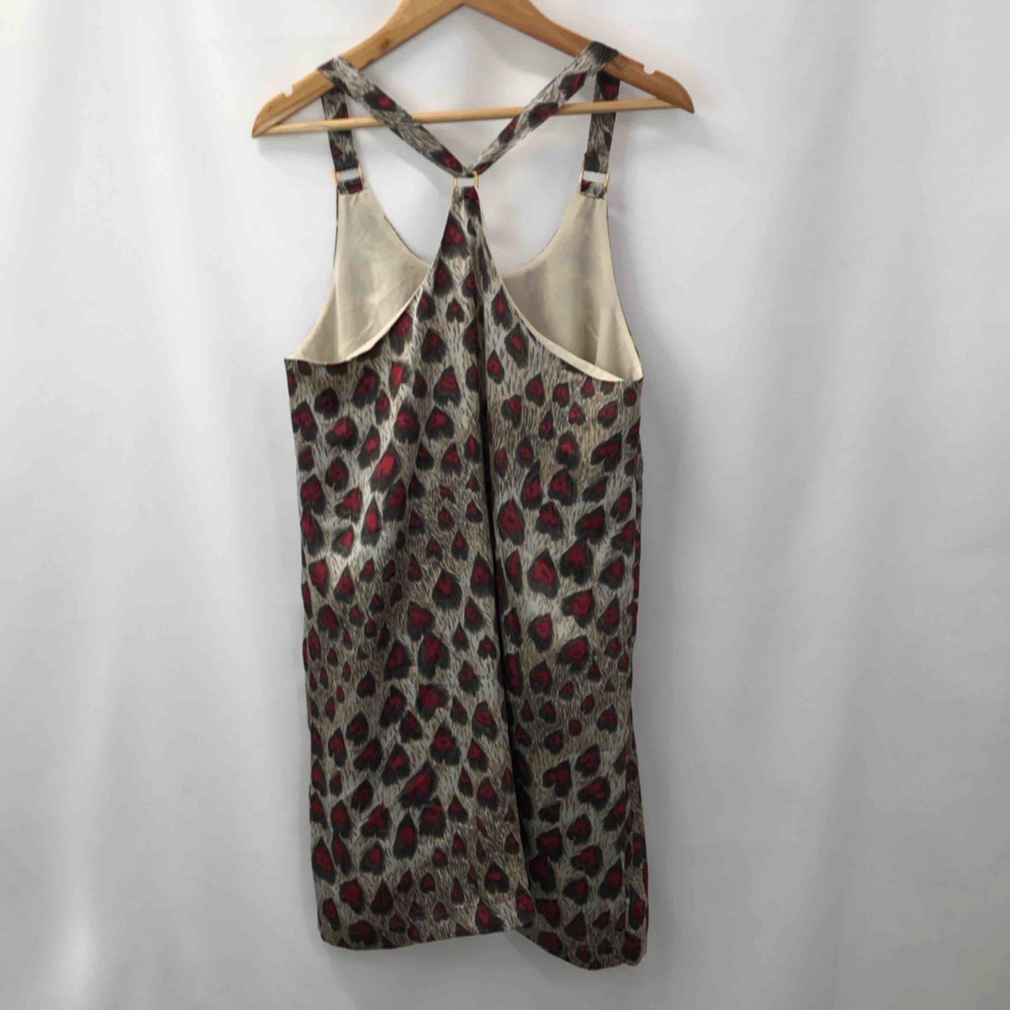 Do Do レディース キャミソール ベージュx赤 tk