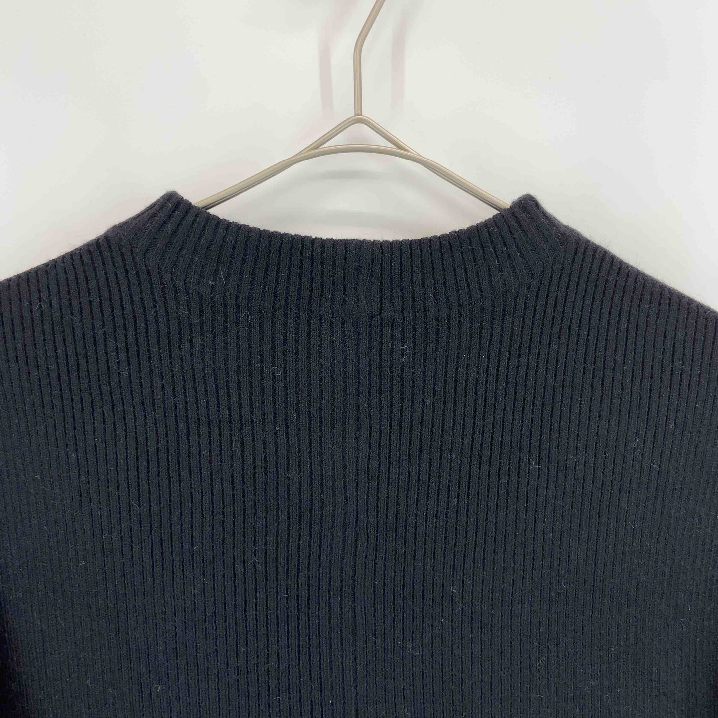 TRAZZO DONNA トラッツォドンナ レディース ニットワンピース　リブ　ハイネック　黒