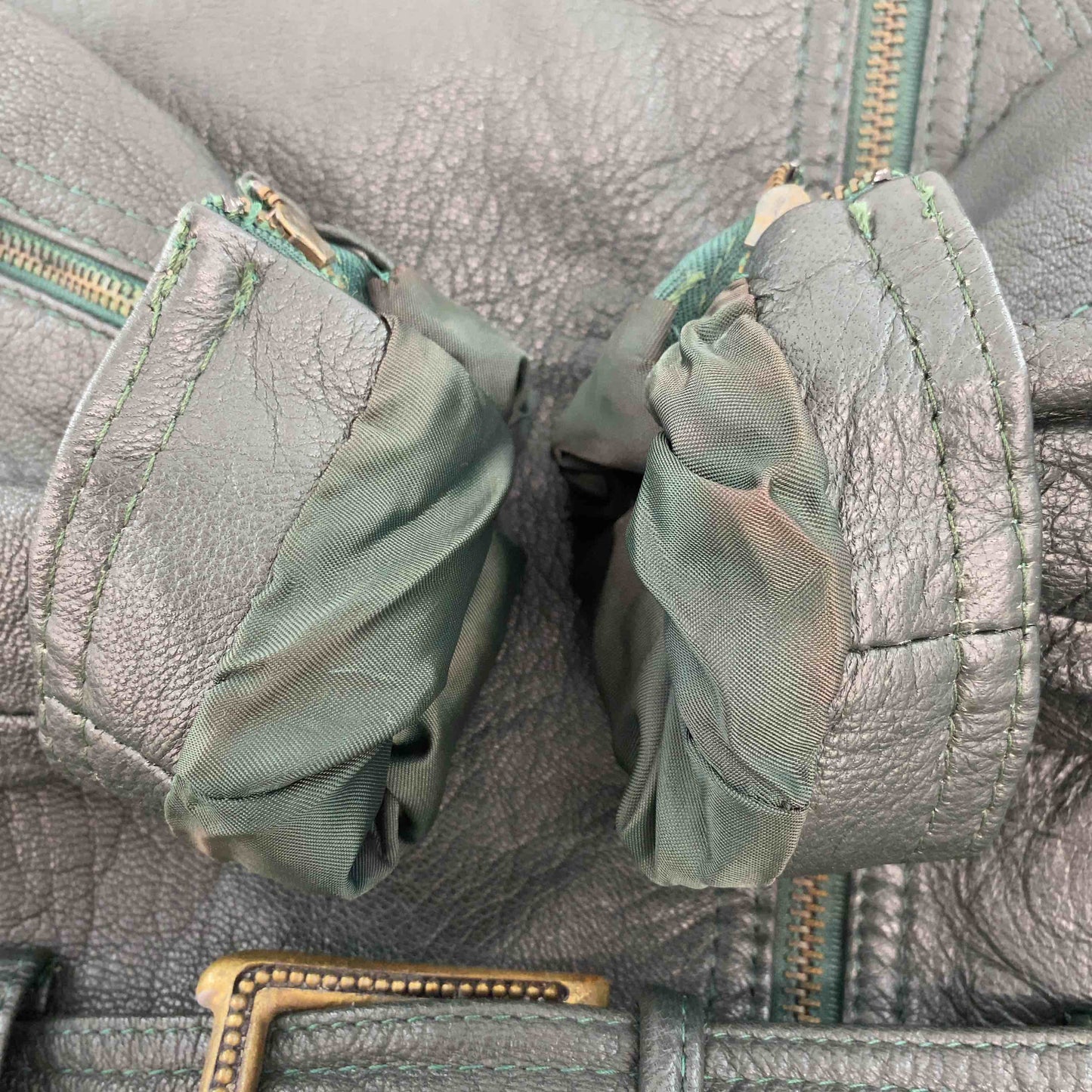 CLASSIC`S クラッシクス レディース ブルゾン ライダースジャケット グリーン