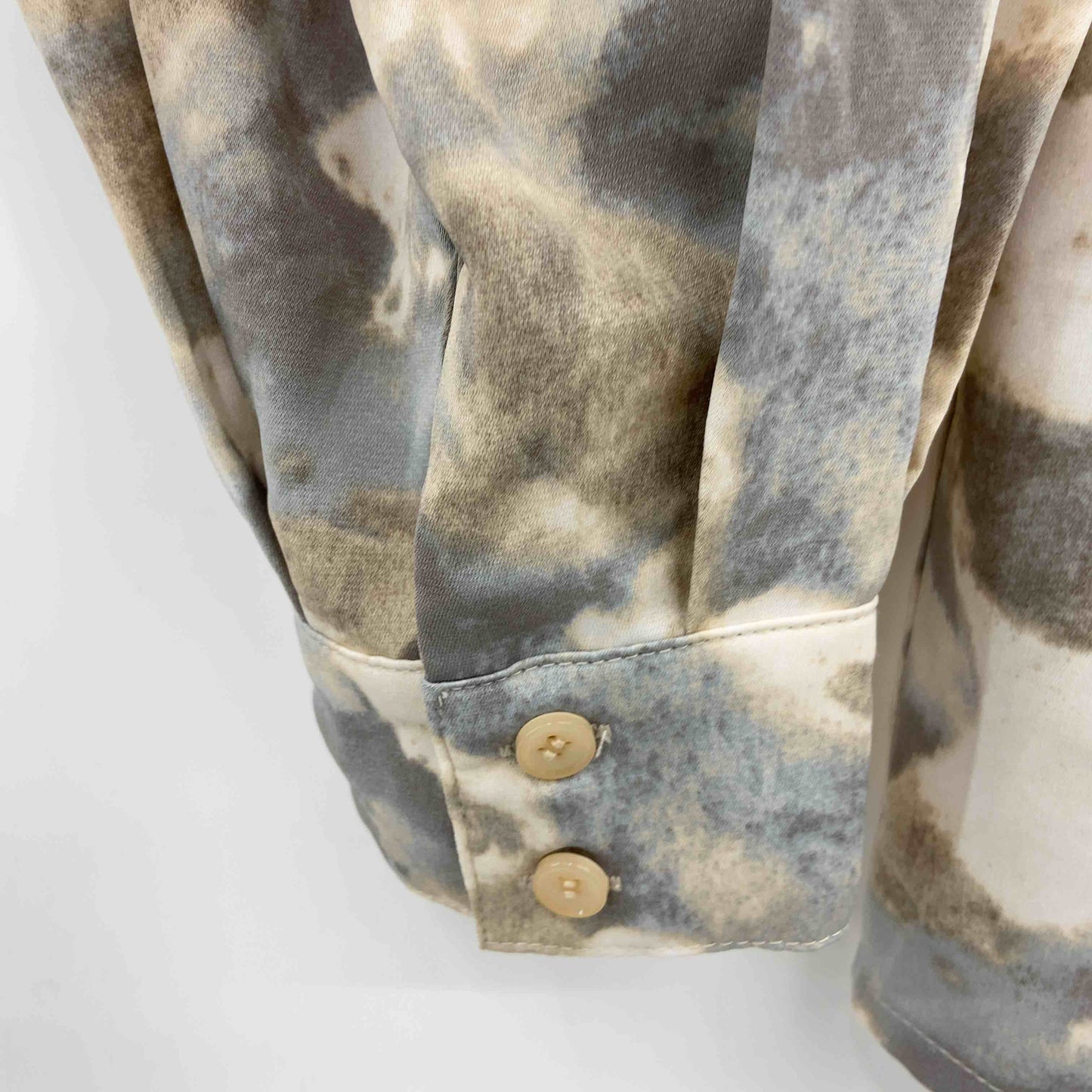 apres jour mignon レディース 長袖ブラウス  バンドカラー ベージュ ビッグシルエット