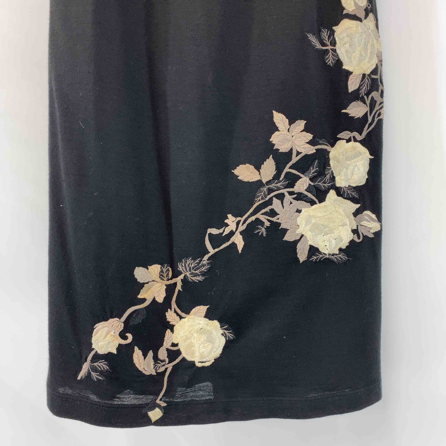 DOLCE&GABBANA ドルチェアンドガッバーナ レディース ロングスカート ブラック 薔薇刺繡 タイトスカート