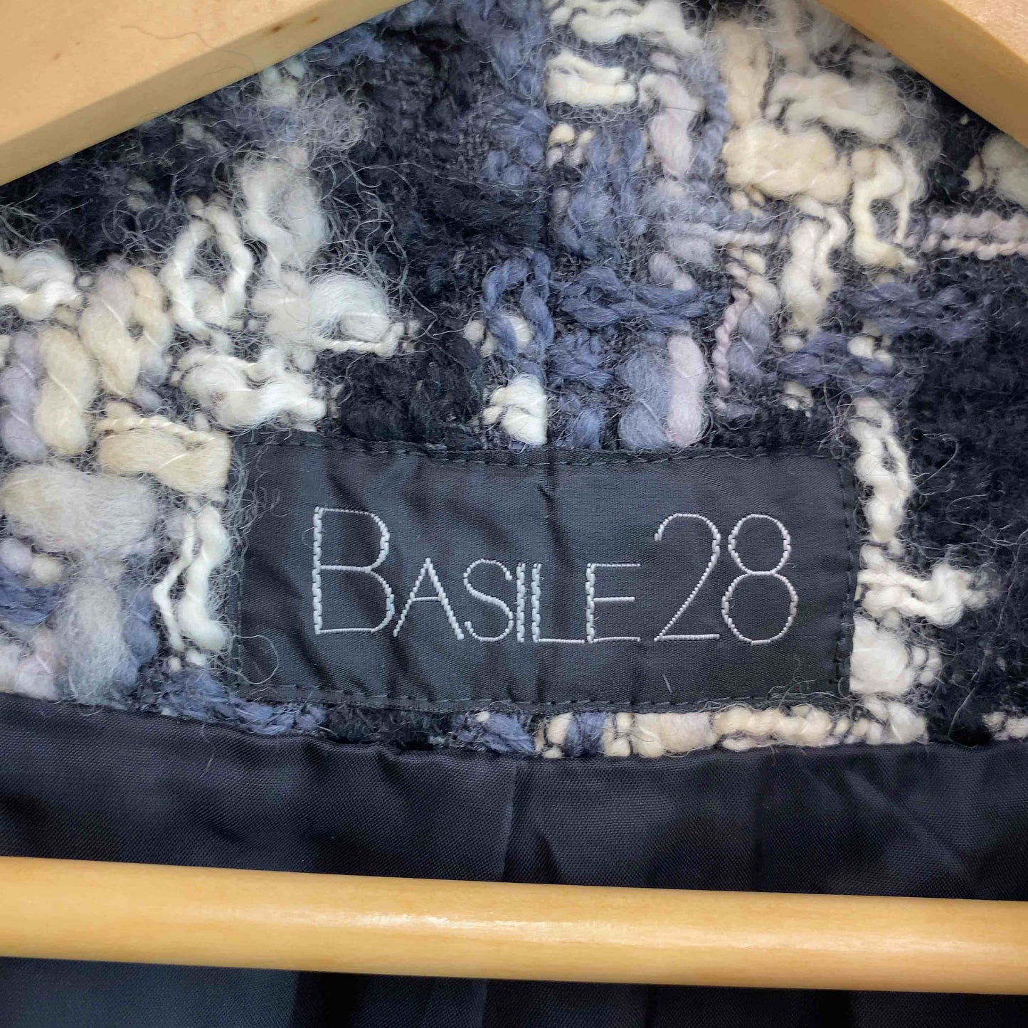 BASILE28 レディース テーラードジャケット マルチカラー ニット 総裏