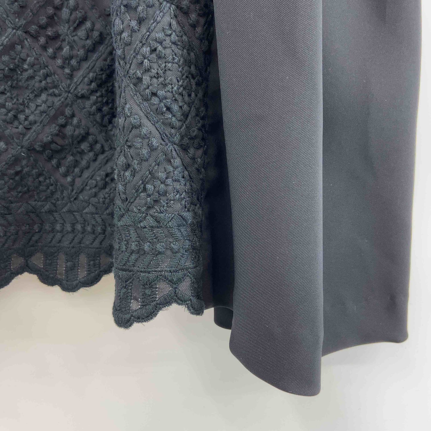 bulle de savon ビュルデサボン レディース 半袖ワンピース ブラック アシンメトリー