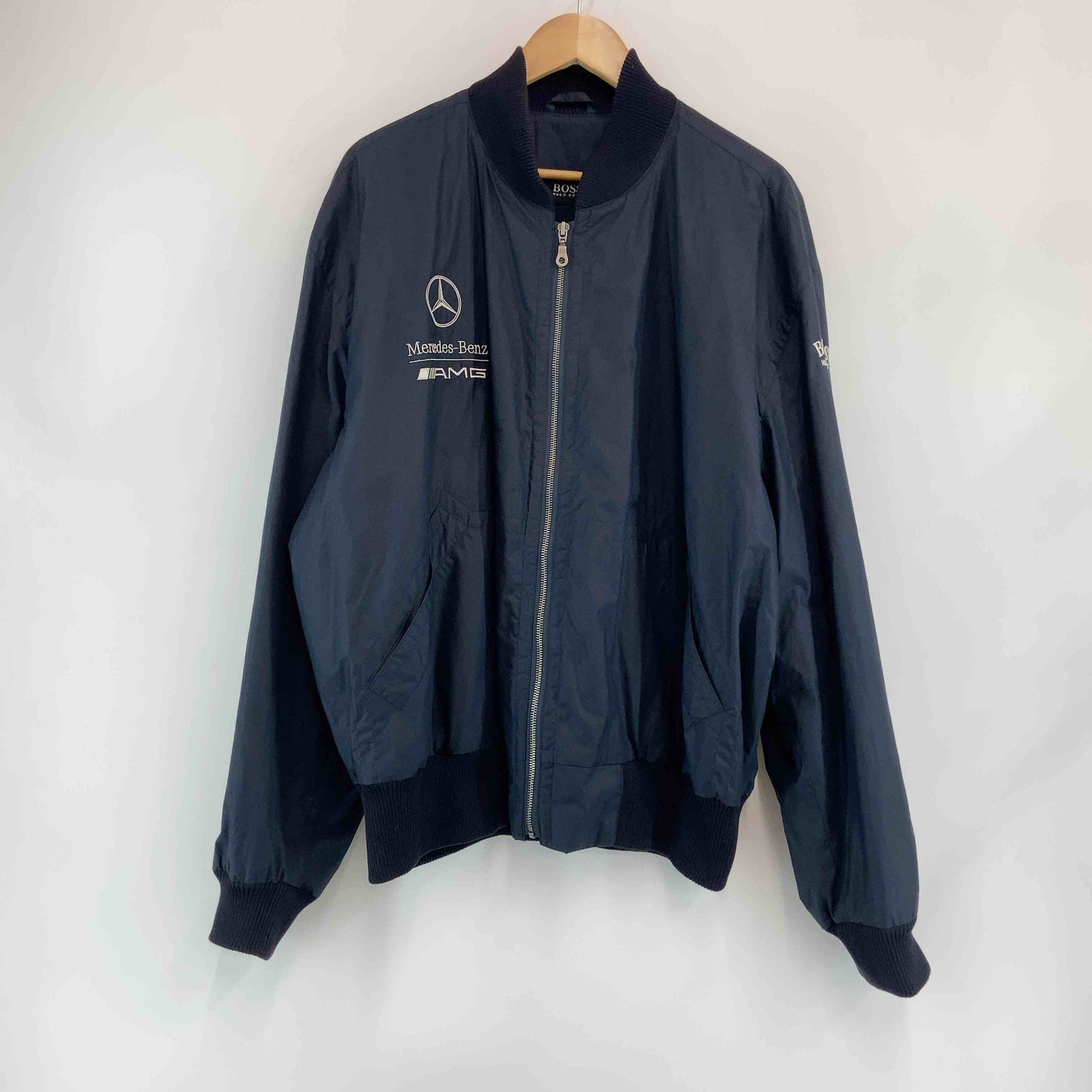 HUGO BOSS ヒューゴボス メンズ ブルゾン 前ジップ ネイビー