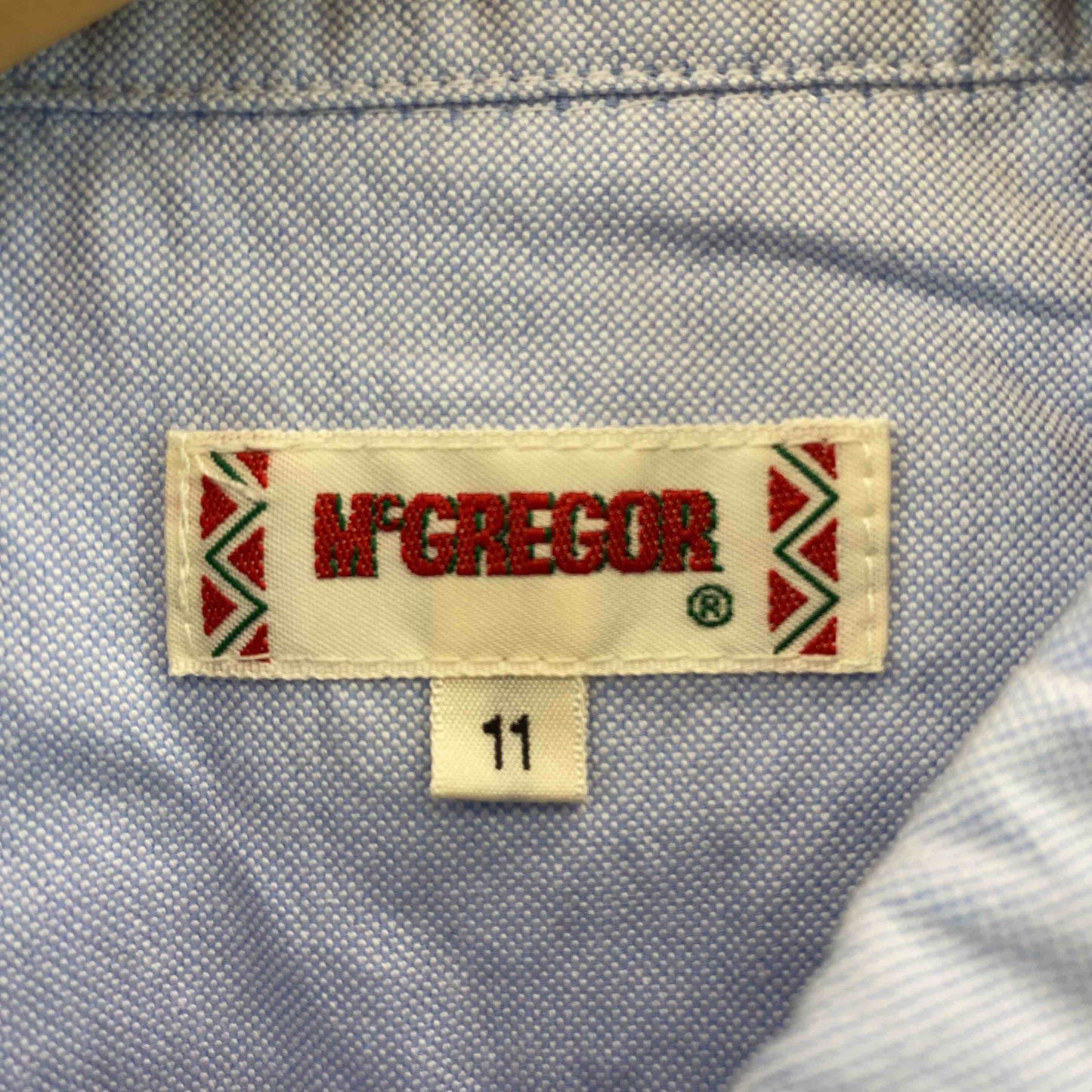 McGREGOR マクレガー レディース 長袖シャツ　ブラウス　ボタンダウン　刺繍　青