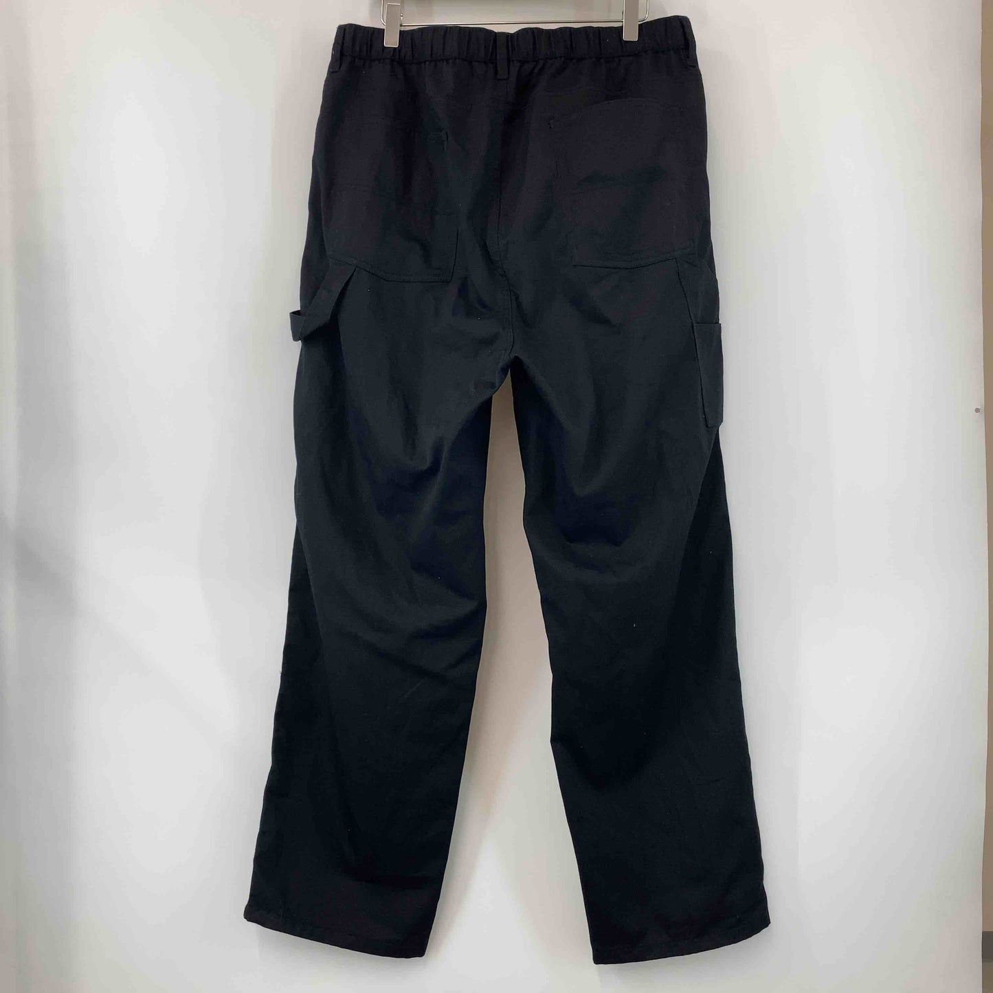 メンズ カーゴパンツ 黒 綿 ポリエステル混