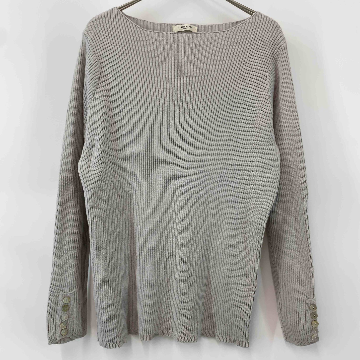 Classical Elf. クラシカルエルフ レディース ニット/セーター リブ編み グレー コットン