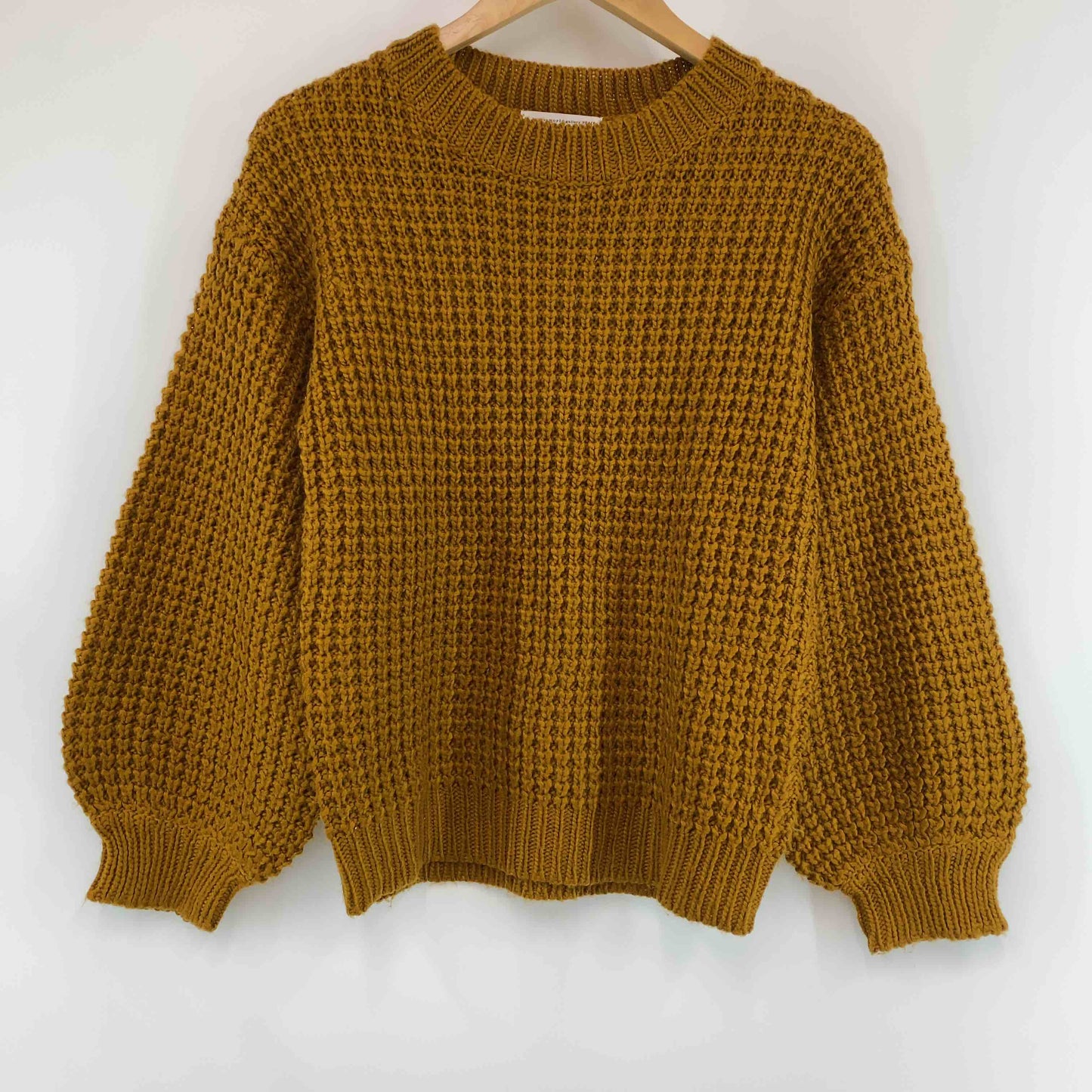 E hyphen world gallery イーハイフンワールドギャラリー レディース ニット オーカー 畦柄