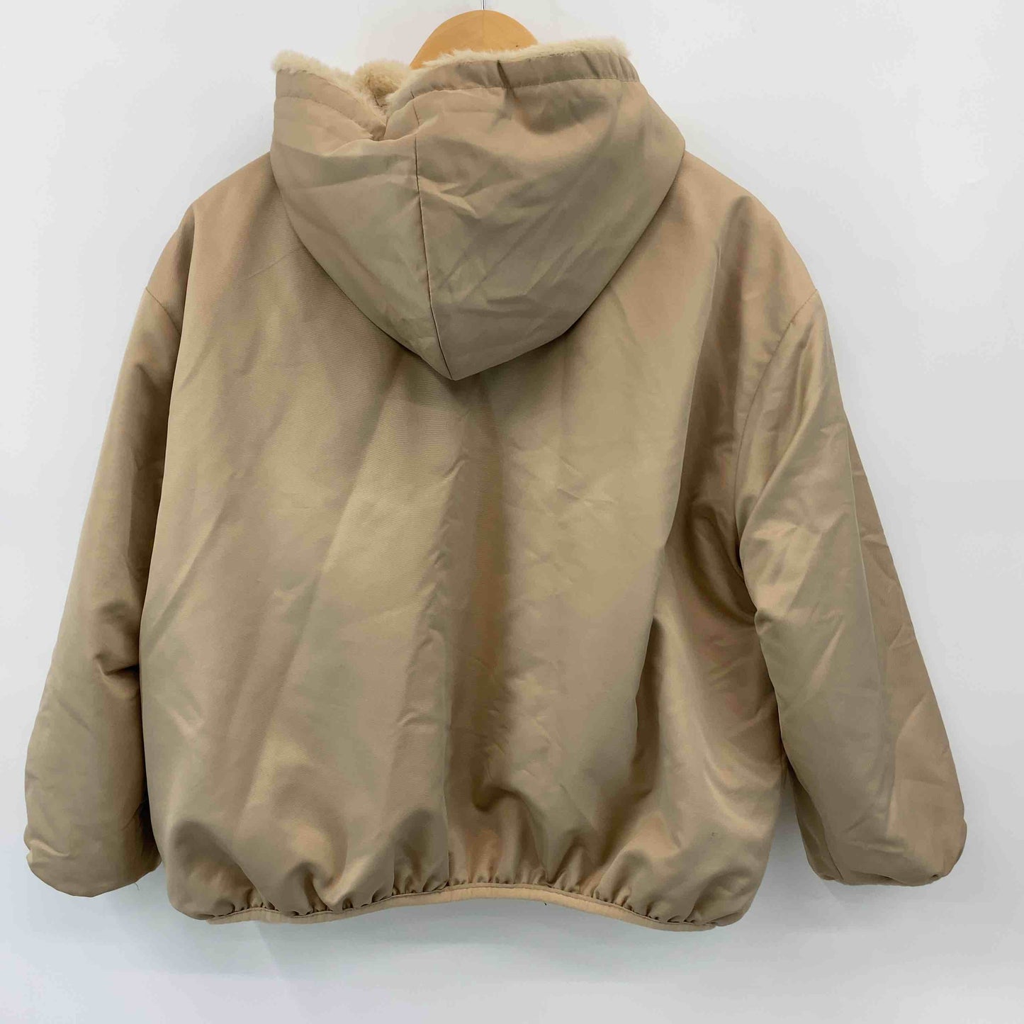 BEGUM ベグム レディース ブルゾン ファージャケット リバーシブル パーカー ベージュ