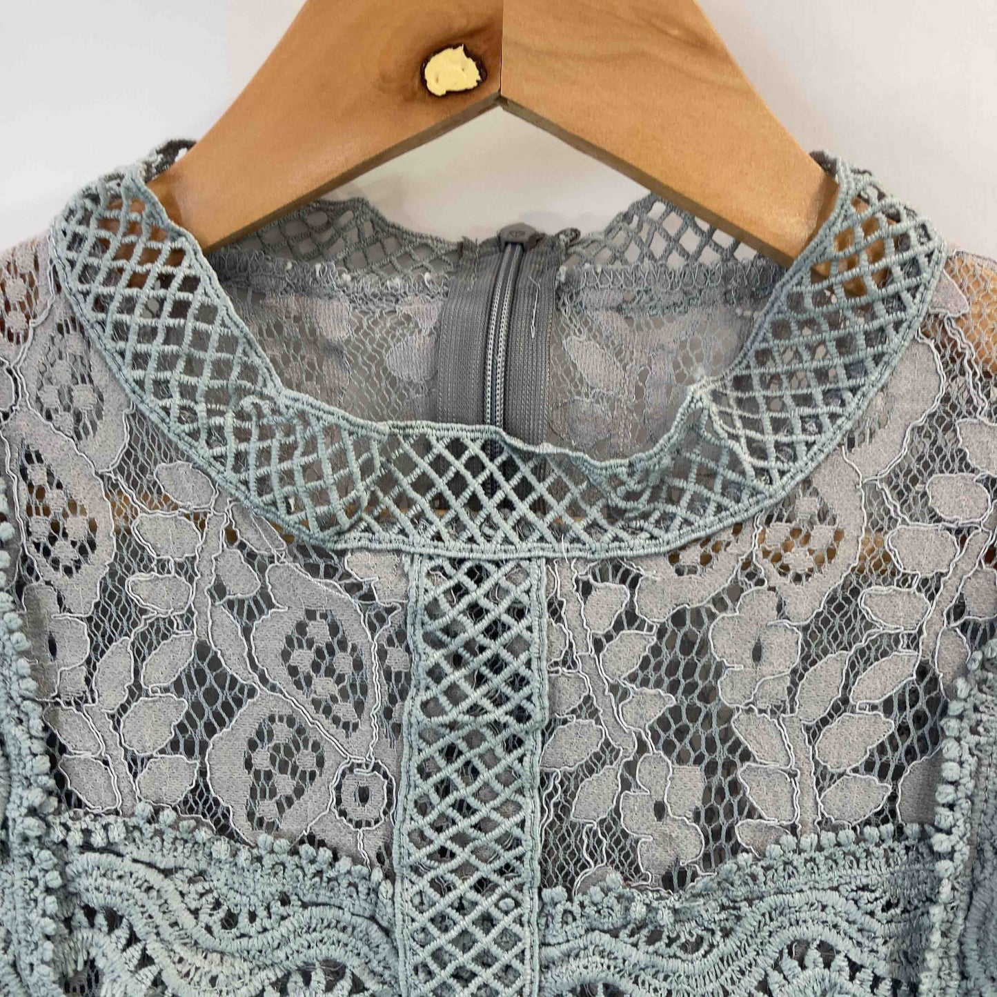 fifth フィフス レディース 長袖シャツ/ブラウス グレイ レース柄 tk