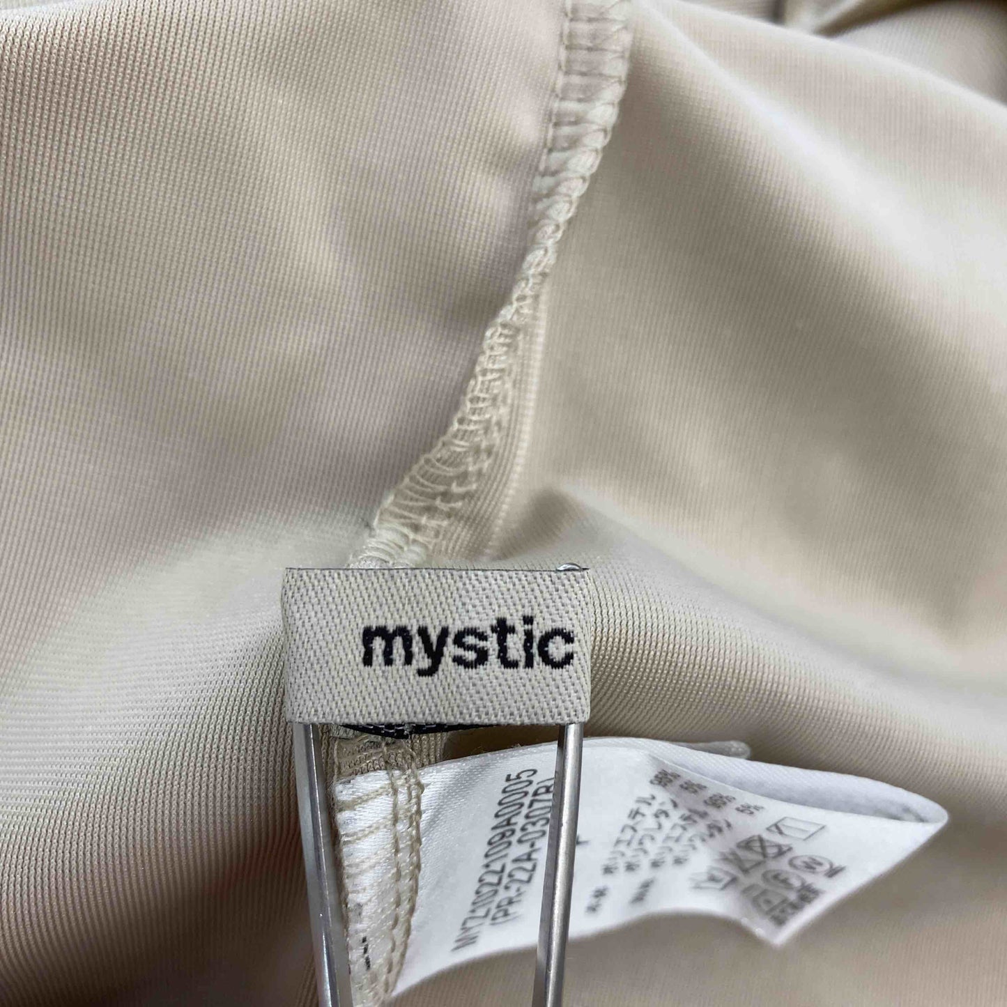 mystic ミスティック レディース ノースリーブワンピース キャミワンピース ベロア ベージュ
