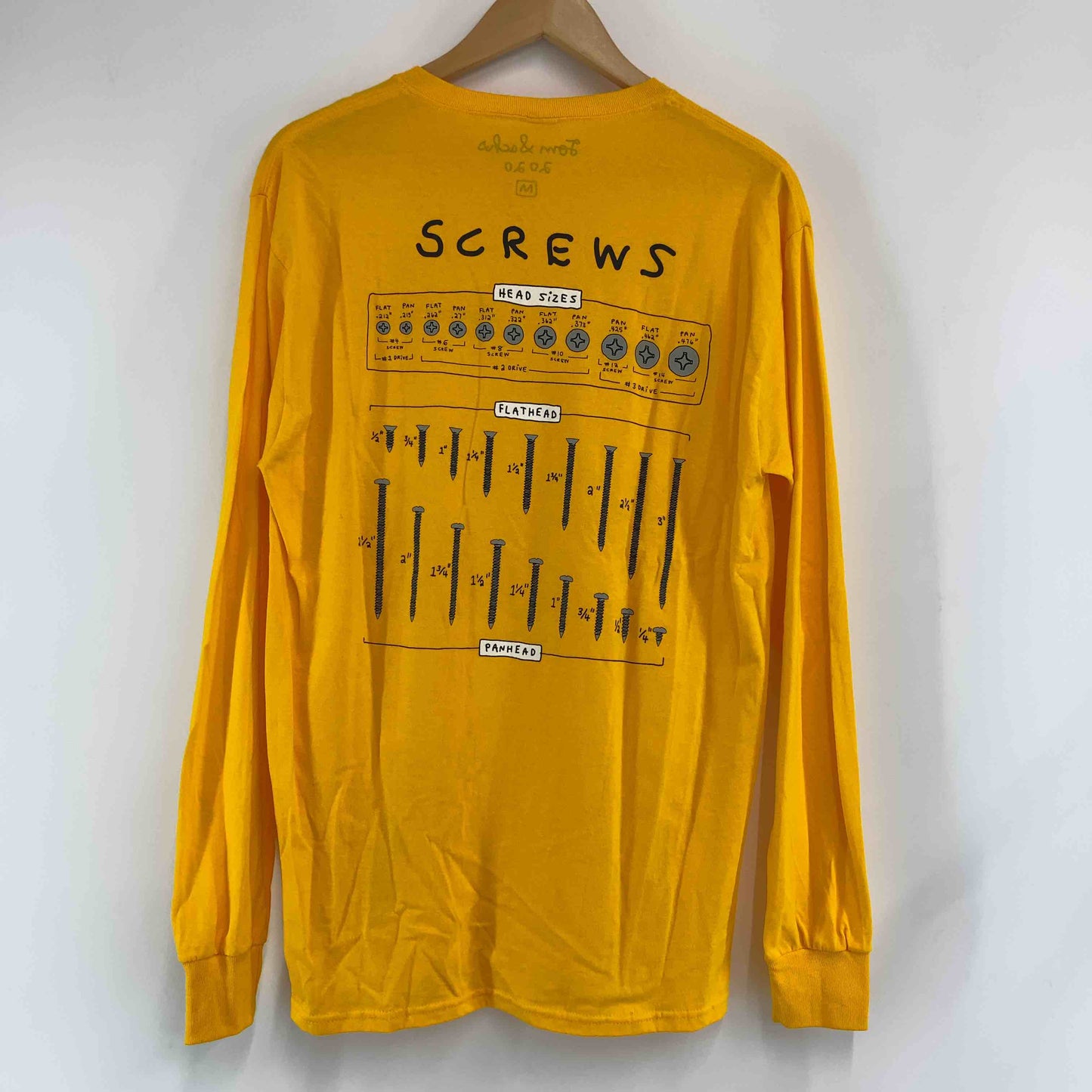 TOM SACHS トムサックス メンズ Tシャツ（長袖）黄色 イエロー ロンT