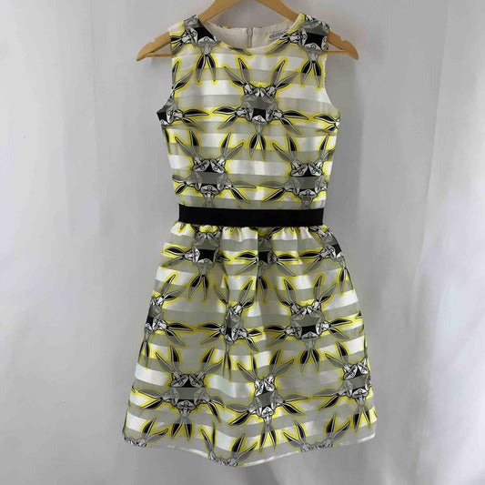 ICEBERG アイスバーグ レディース ノースリーブワンピース オフ ストライプ プリント柄 総裏  イタリア製