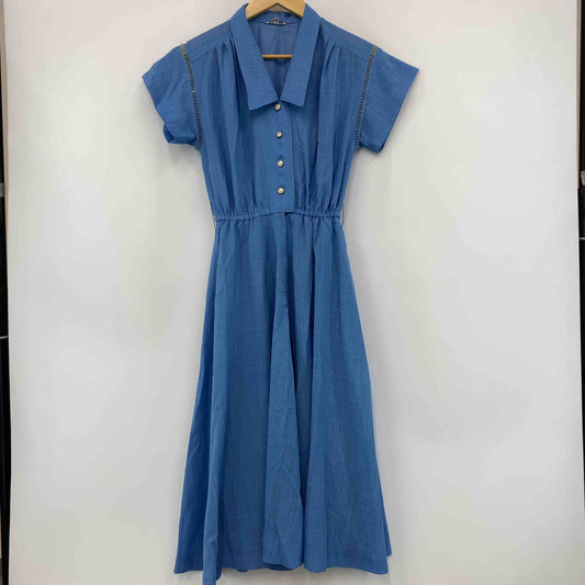レディース シャツワンピース　ブルー