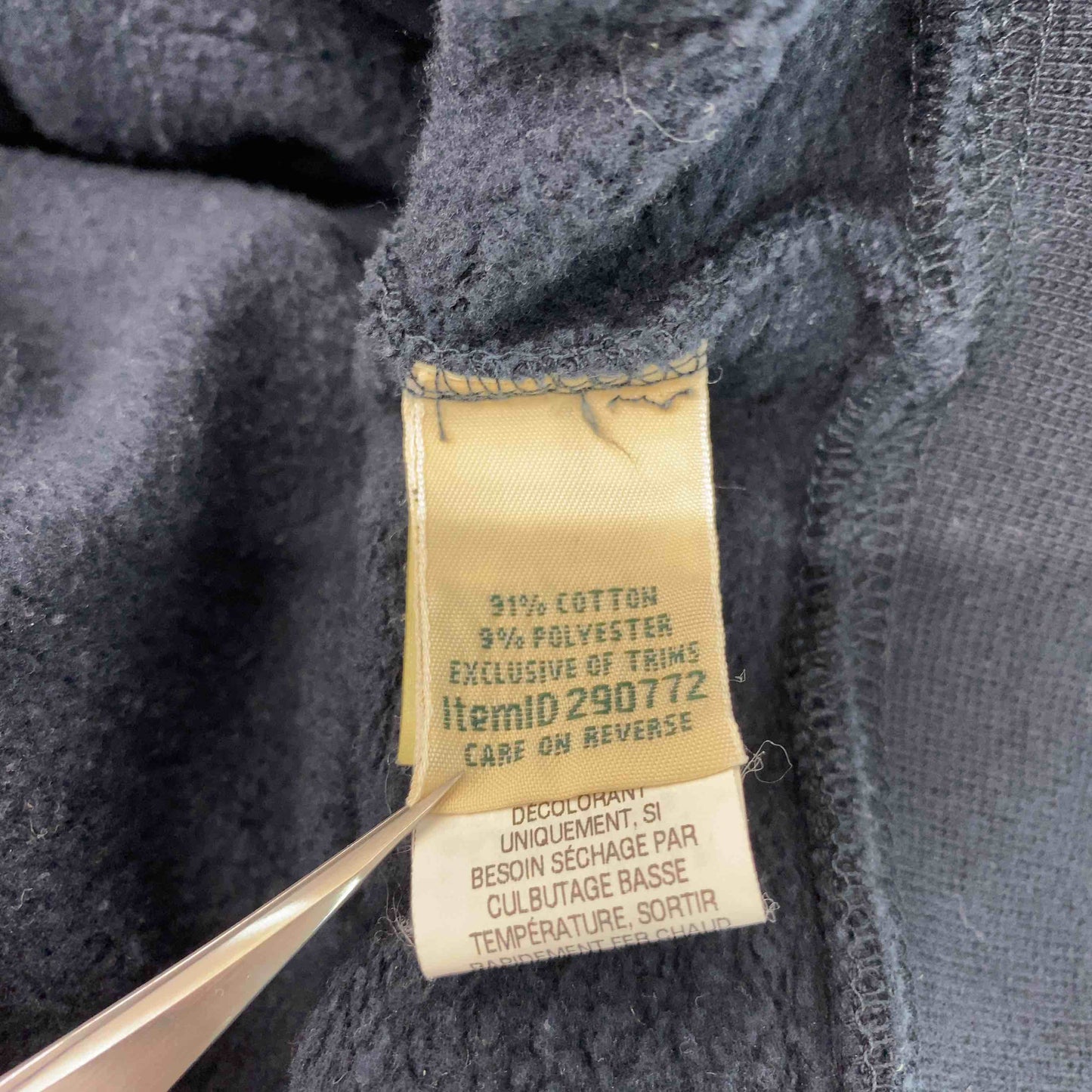 L.L.Bean エルエルビーン メンズ パーカー　ロゴ刺繍　裏起毛　ネイビー